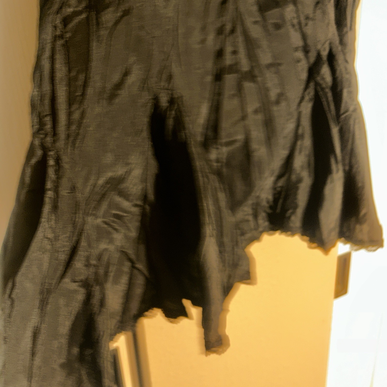 Vintage Y2K YANK Black Fairy Whimsygoth Tank Lace Bead Embroidery Size L