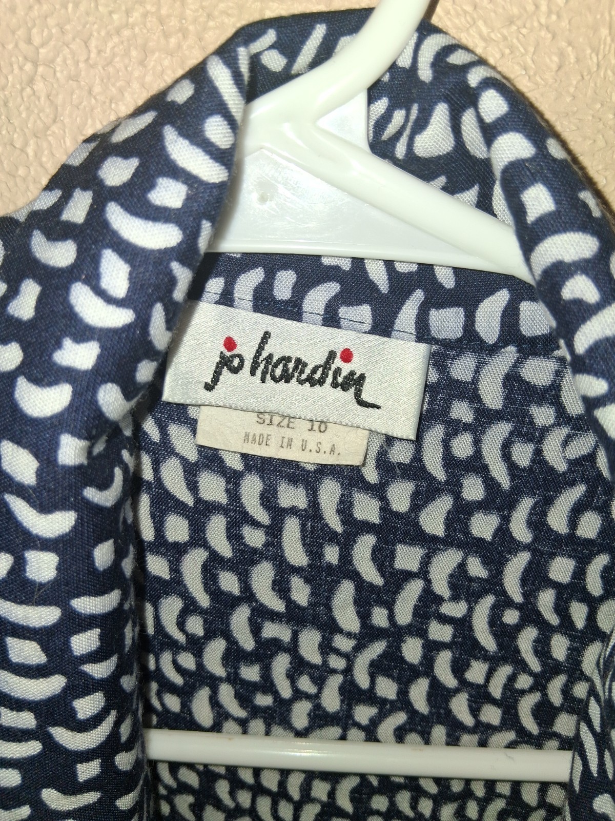 Vintage 90’s Jo Hardin Abstract Patterned Lightweight Blazer 10.