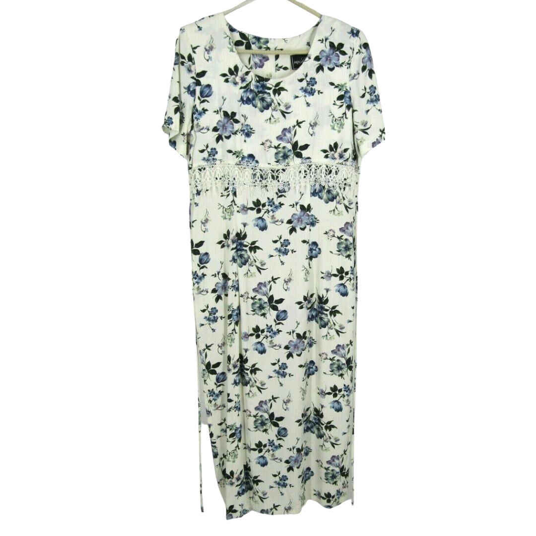 VTG Molly Malloy Dress Multicolored Flowers Size 10 cottagecore fairy prairie