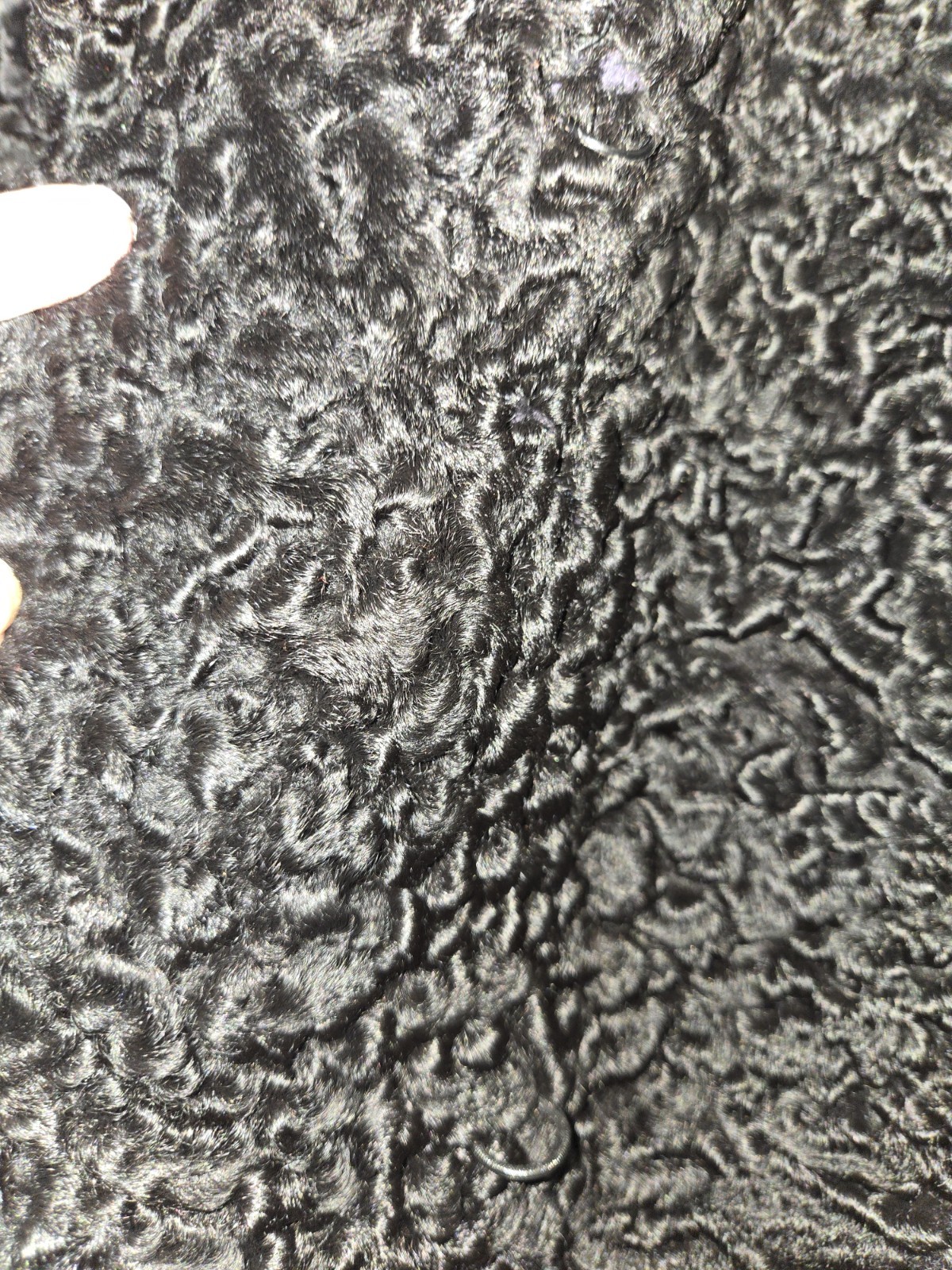 RARE Vintage Women’s Ukhara Karakul USSR Black Persian Lamb Fur Coat Small