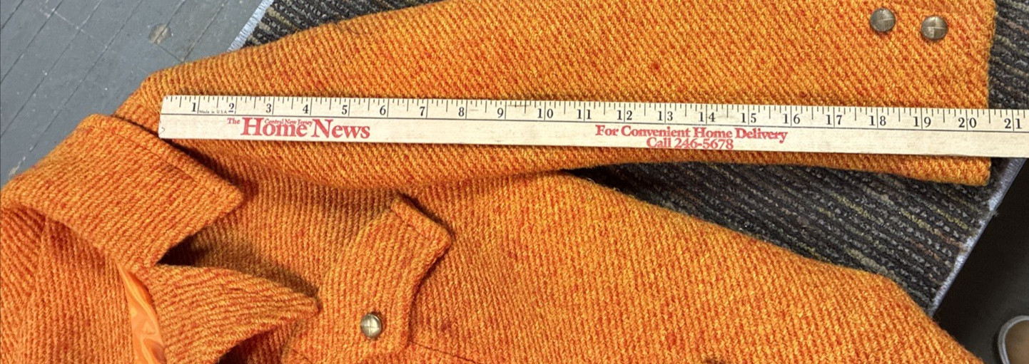 VTG 1960s Peck & Peck Fifth Avenue Orange Wool Jacket Skirt Suit – Union label