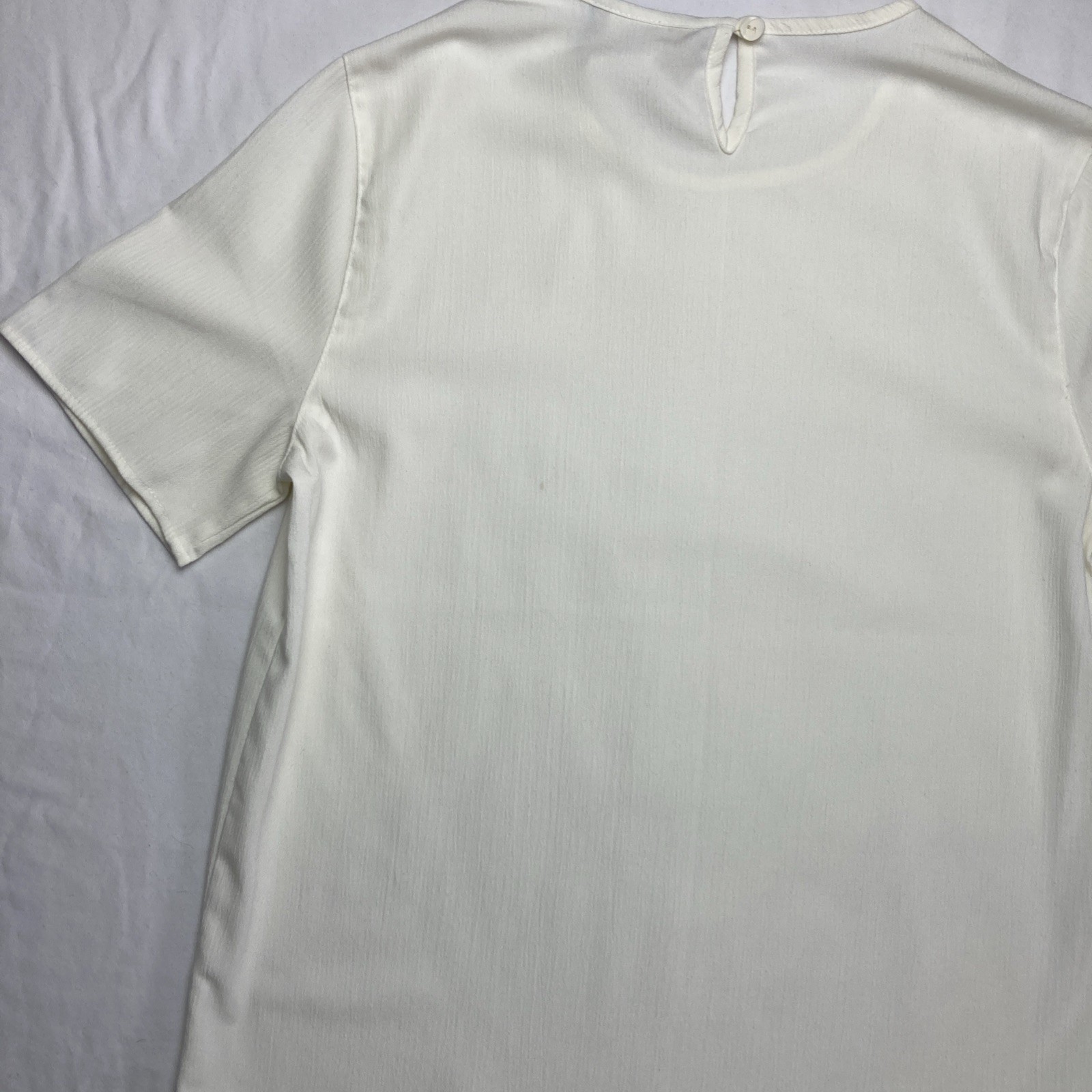 Toni Garment for CC Magic Vintage Keyhole Blouse Ivory Size SMALL