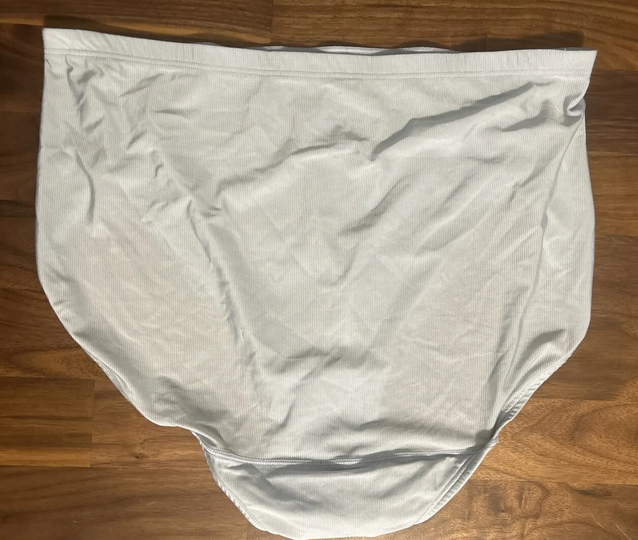 Vintage Vanity Fair Panties Blue Nylon Spandex Hi-Cut Panty Briefs 9/2XL Sissy