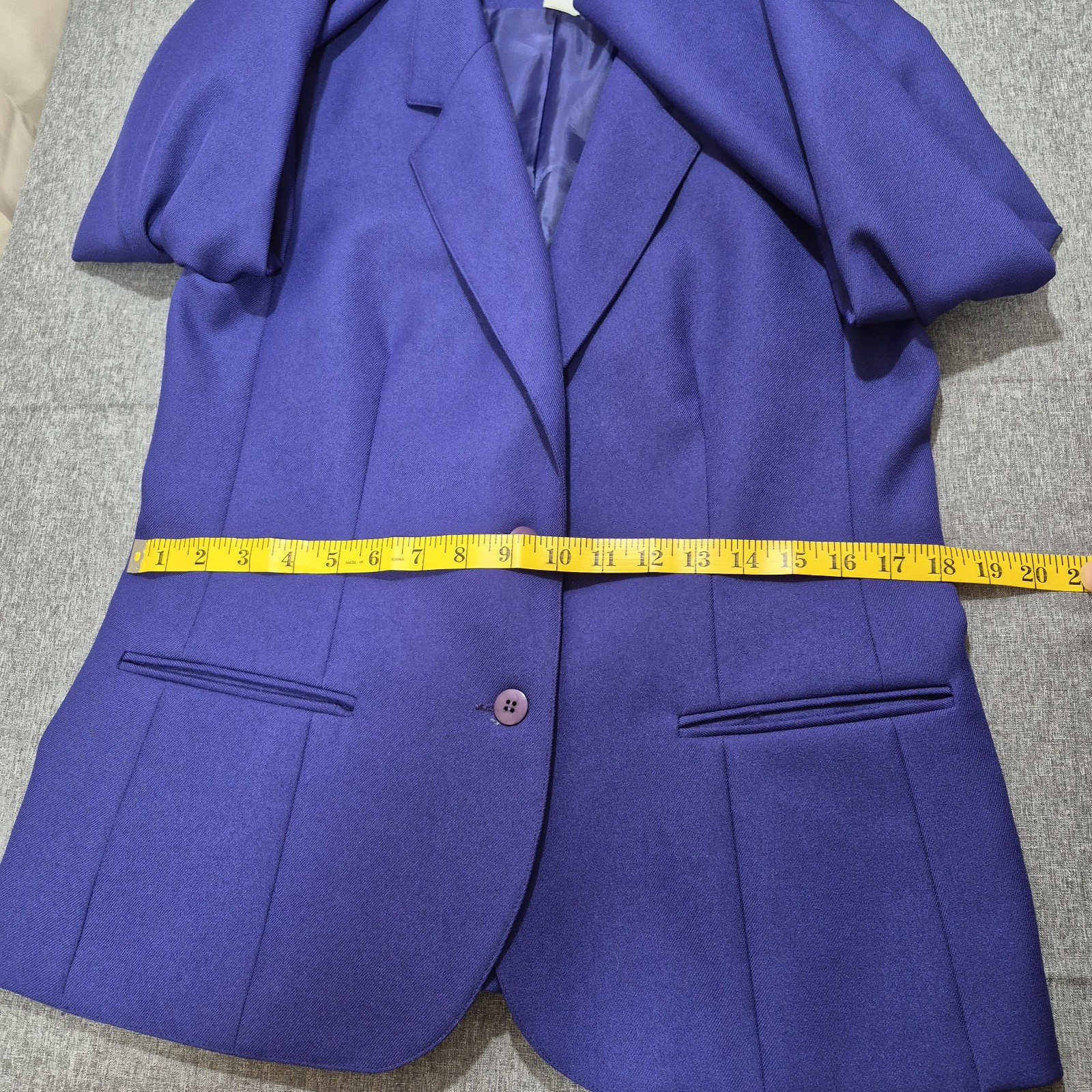 Vintage Haberdashery Women’s Classic Blazer Two Button Jacket Size 12 Purple