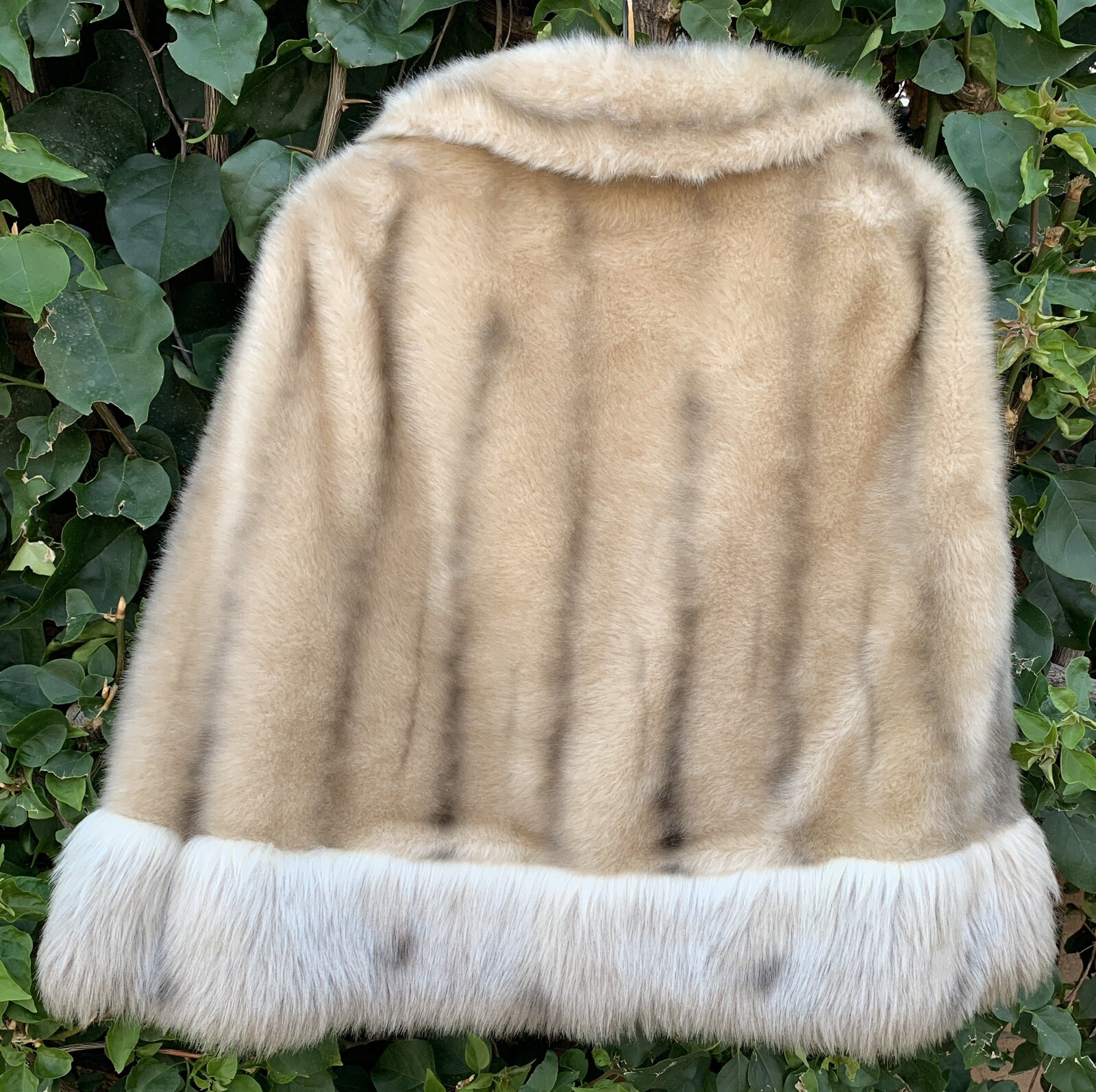 Sears Fashions Regina Glenara by Glenoit Cape Capelet Faux Fur Mob Wife Size S