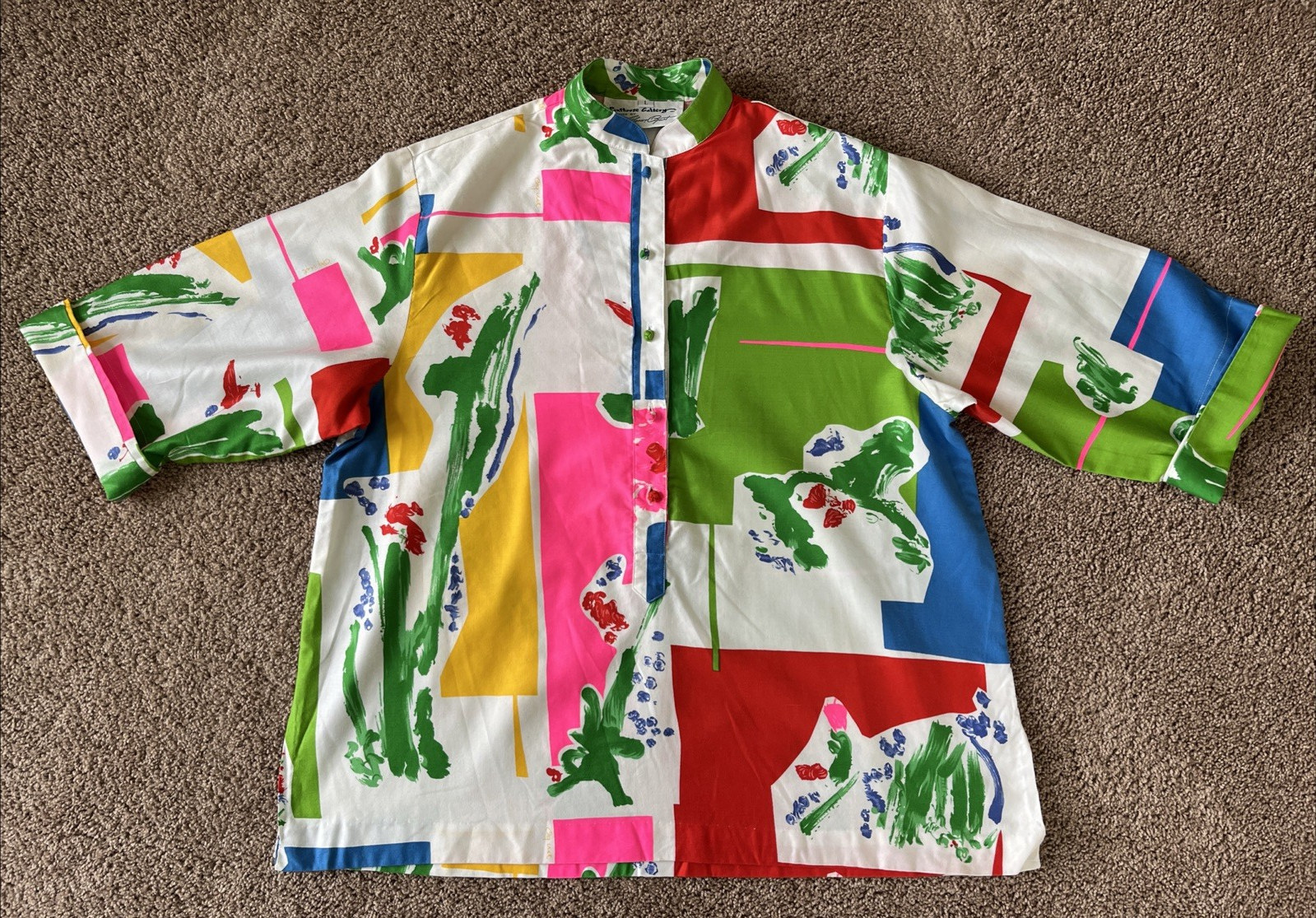 Vintage CATHERINE OGUST PENTHOUSE GALLERY 70/80s Women’s Tunic Top – Sz L