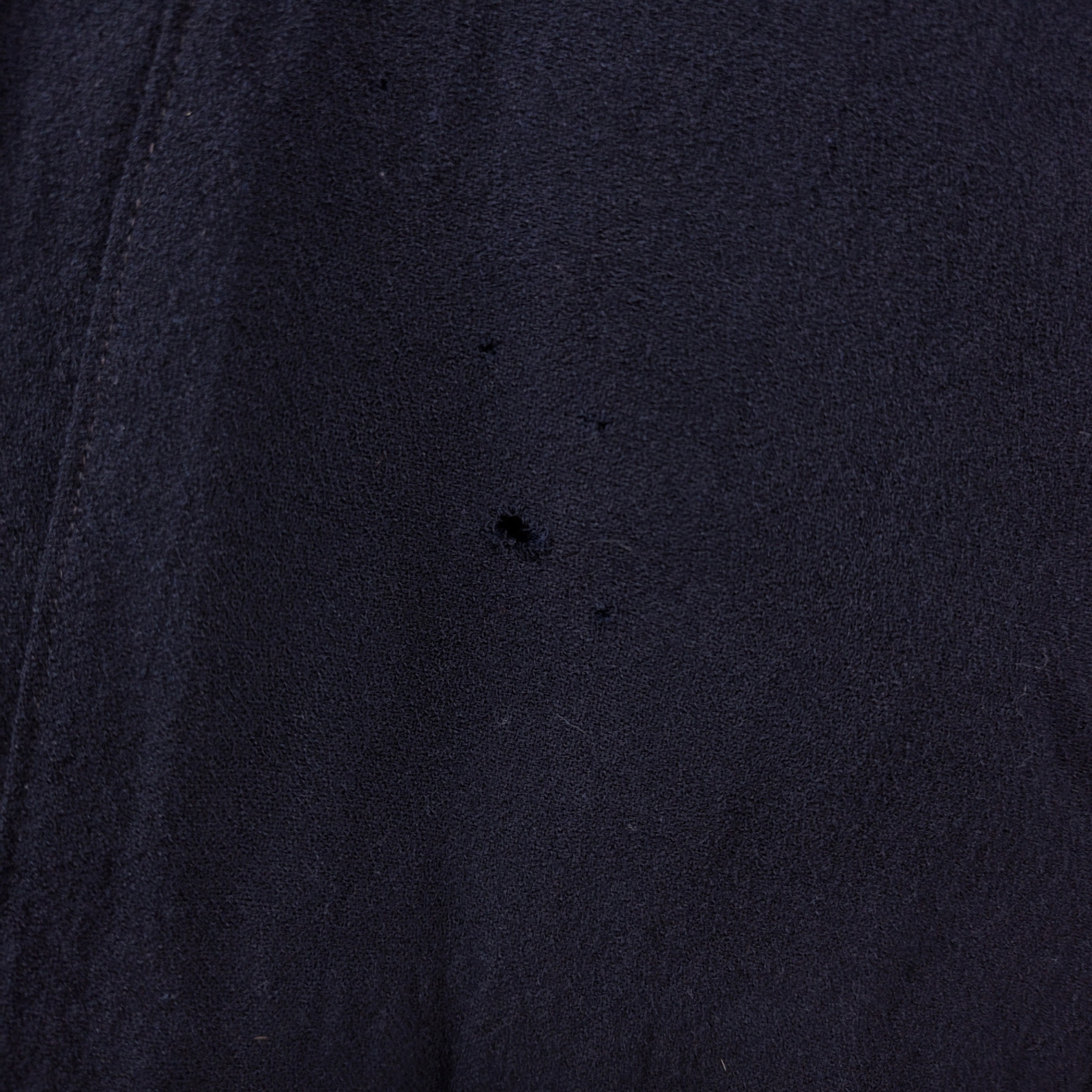 Vintage 1940s Midnight Blue Wool Crepe Gothic Cape Cloak Arm Slits Dark Academia