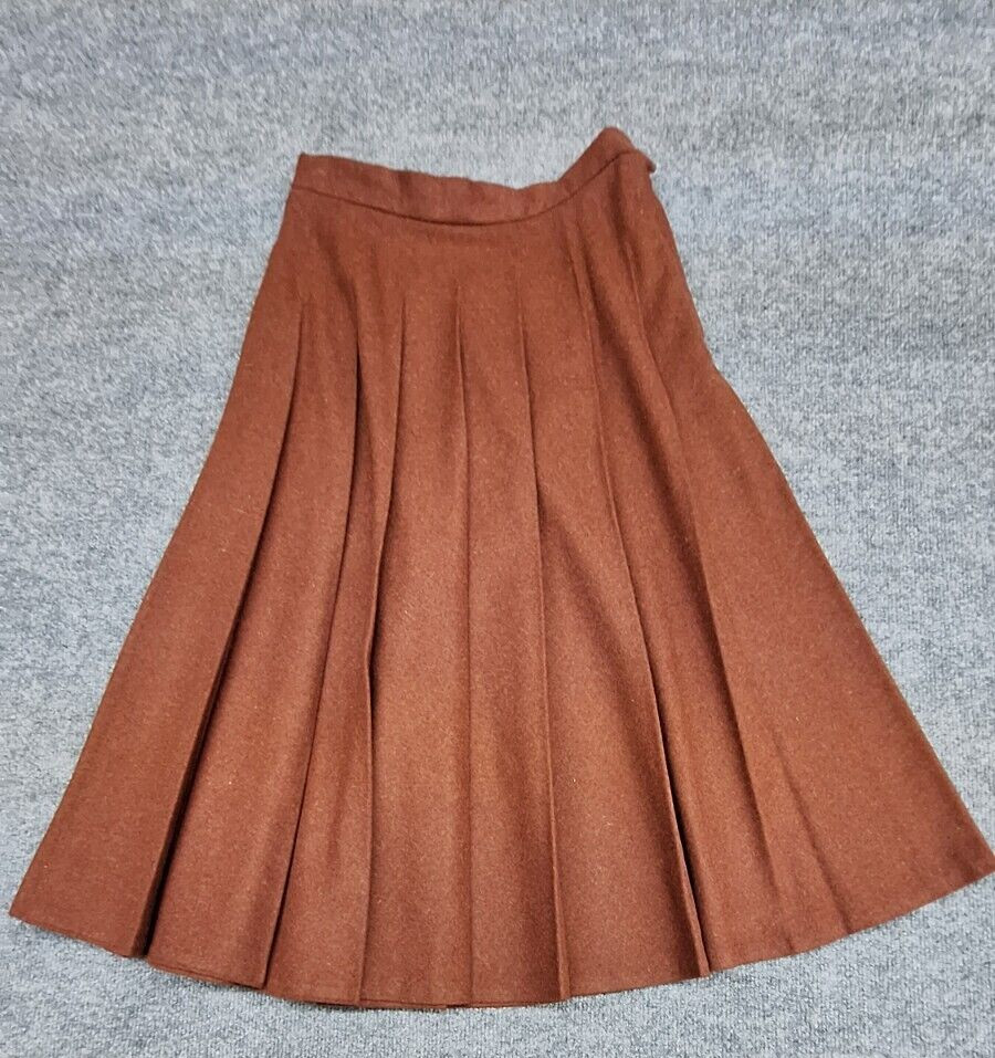 Vintage Loubella Extendables Size 12/13 ? Wool Blend Skirt 60-70’s Rust Colored