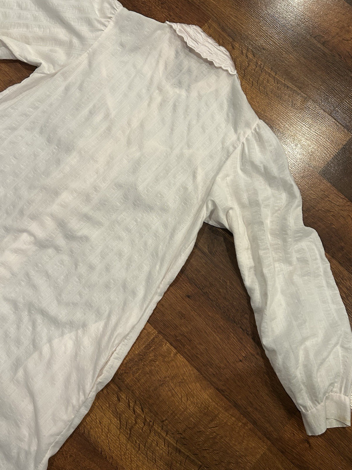 Vintage House Dress Nap Dress Nightgown Cottagecore Long Sleeve Size S M