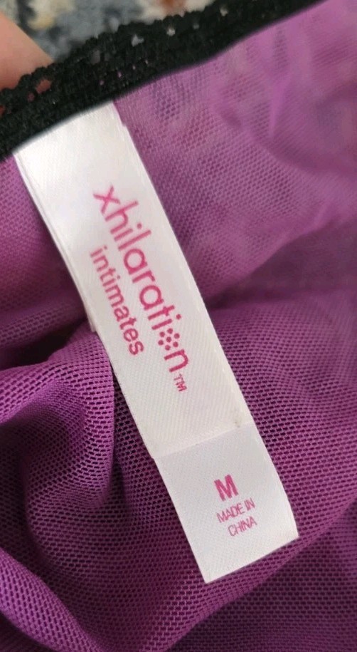 Vintage Y2K Xhilaration Pink Mesh Panties Double String Bikini Panty Medium