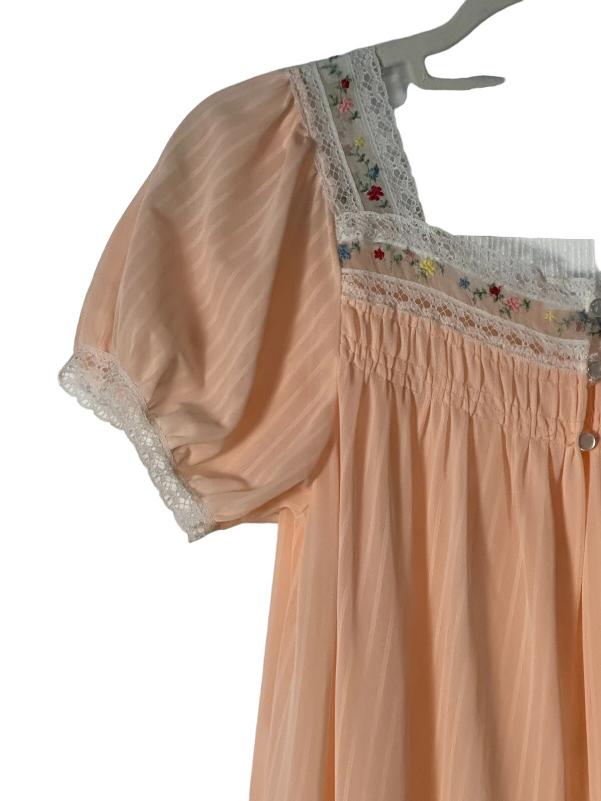 Movie Star 1960’s Vintage 3 Button Chiffon Peignoir Robe Nightgown Womens Med