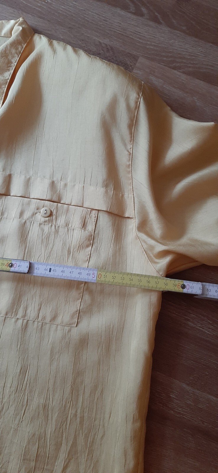 Vintage Blouse 80s, Yellow, Shoulder Pads, Viscose