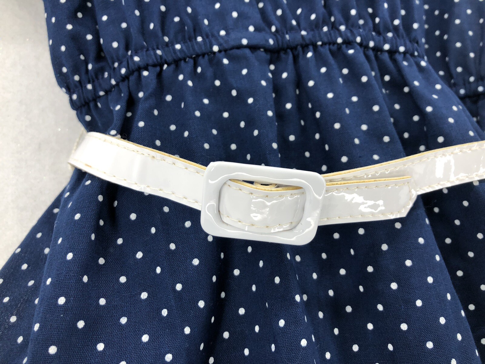 Vtg D. B. A. – L.A. Dress Womens Size 7 Polka Dot with Belt NWT