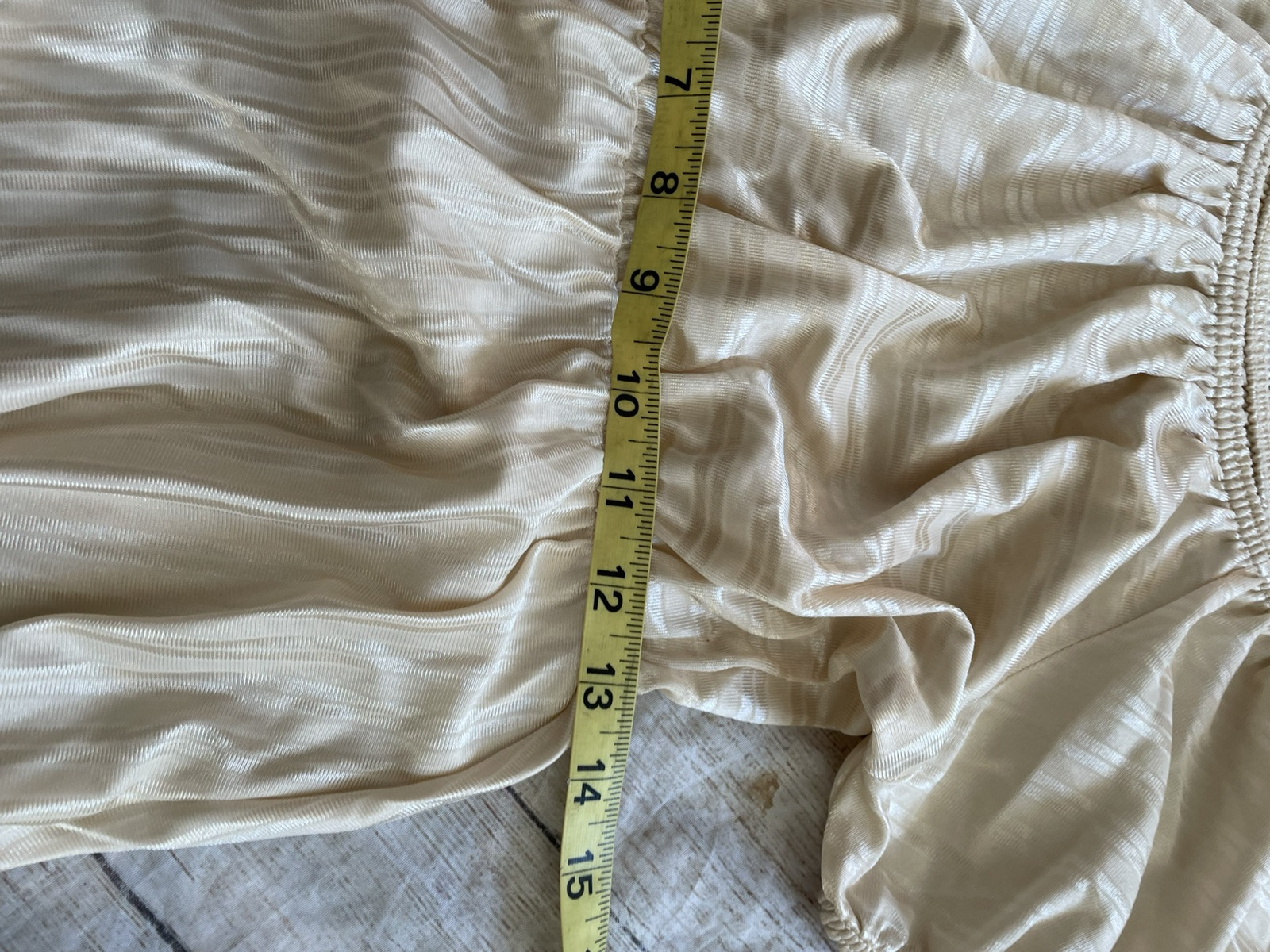Vtg Glencraft Ilgwu Full Length Nightgown Beige Prairie Small L12