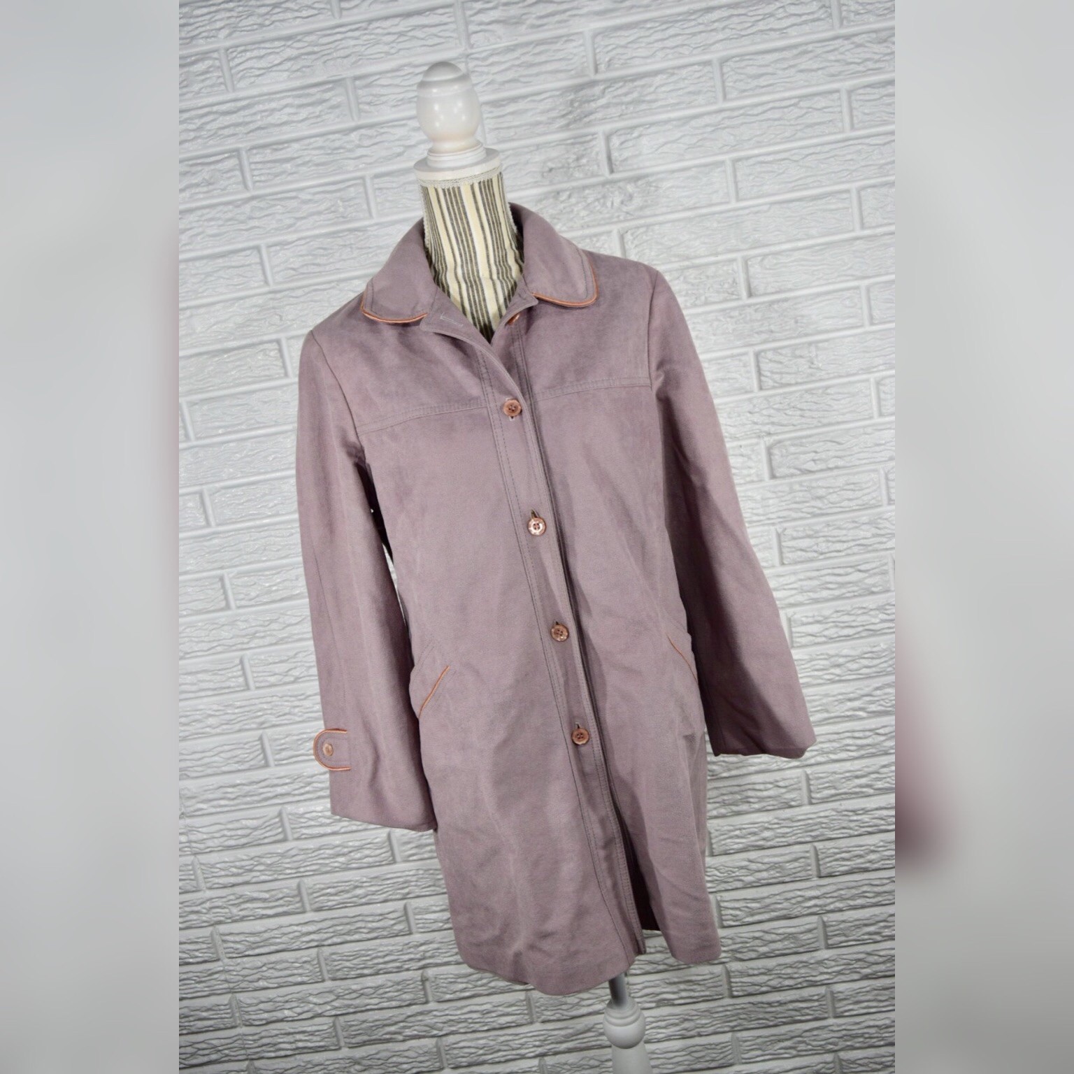 Vintage Forecaster Of Boston Light Purple Lavender Faux Suede Jacket Coat