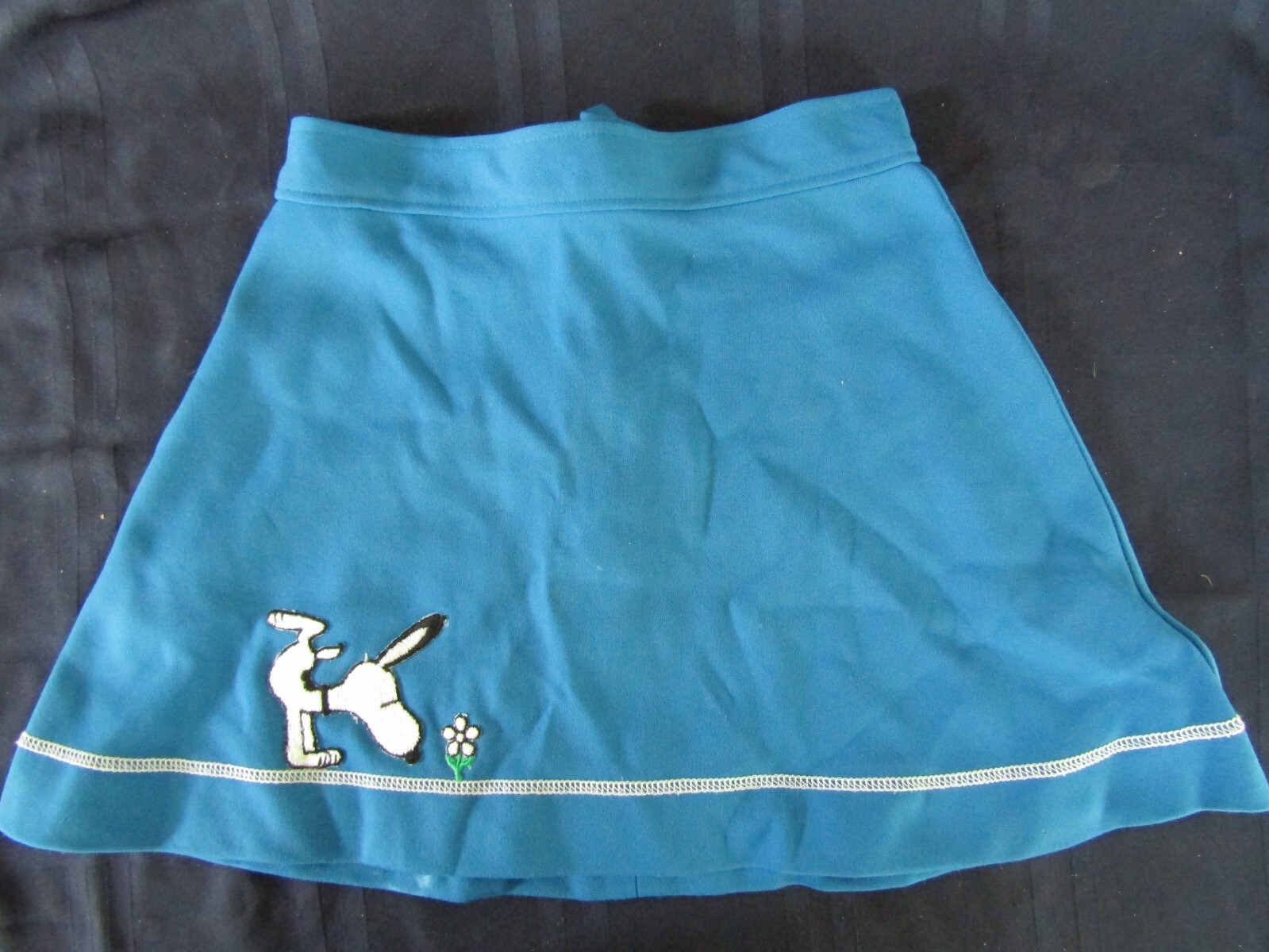 Original Vintage 1958 Danskin Nylon Girls Size 10 Blue Snoopy Skirt- Beautiful