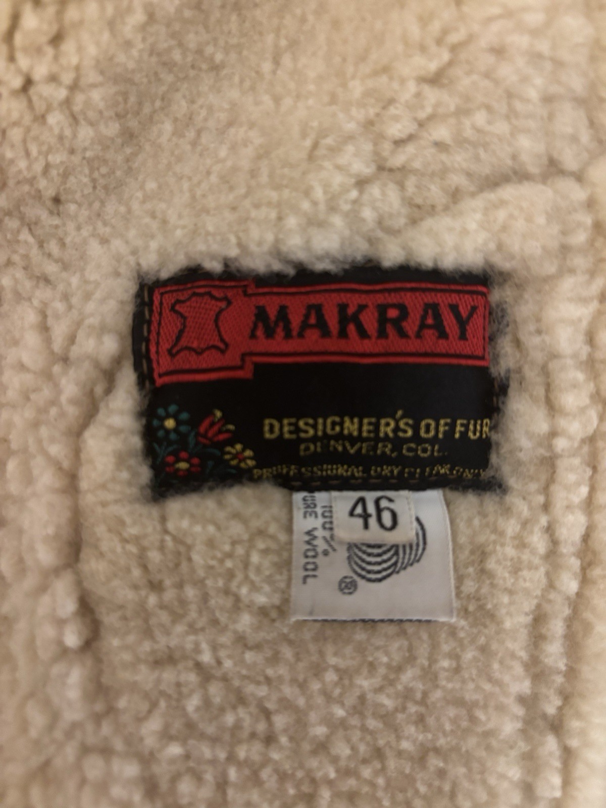 Vintage 1970s Makray Suede Wool Penny Lane Boho Hippie Coat size L
