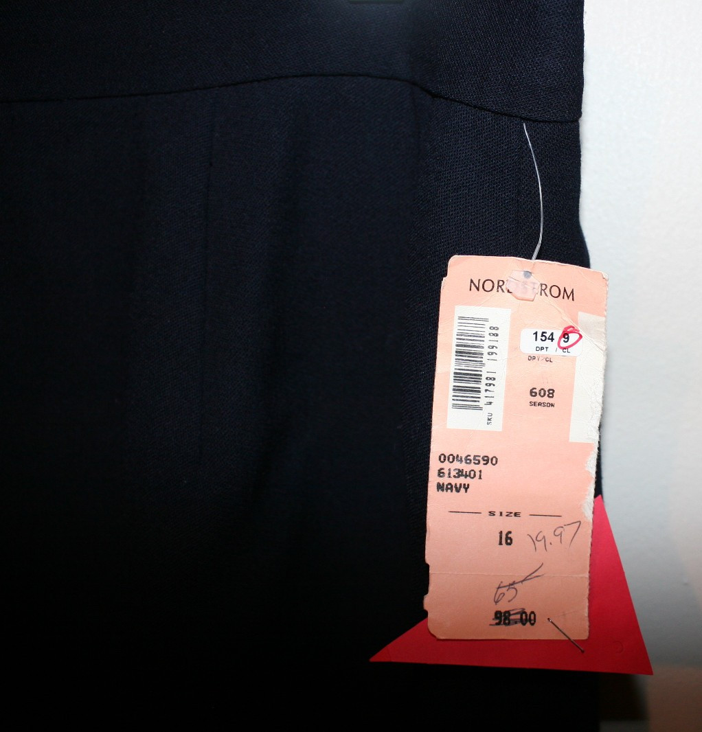 NEW Vintage JH Collectibles 100% Wool Pleated Skirt Navy Blue USA Made Sz 16 NWT