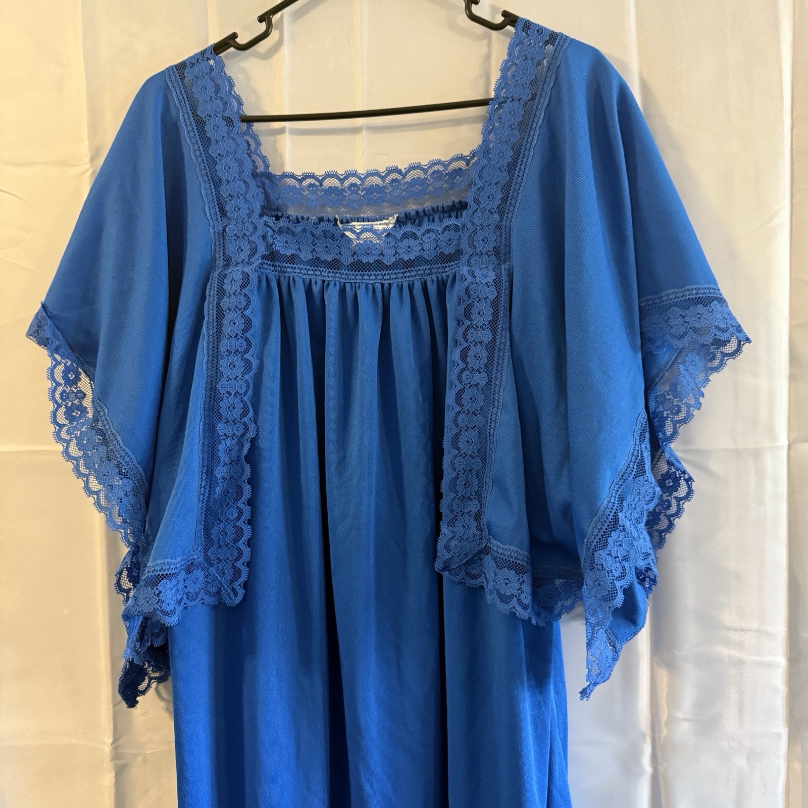 Vintage Sears Royal Blue L Night Gown Evening Wear Lounge Dress Sexy Intimate