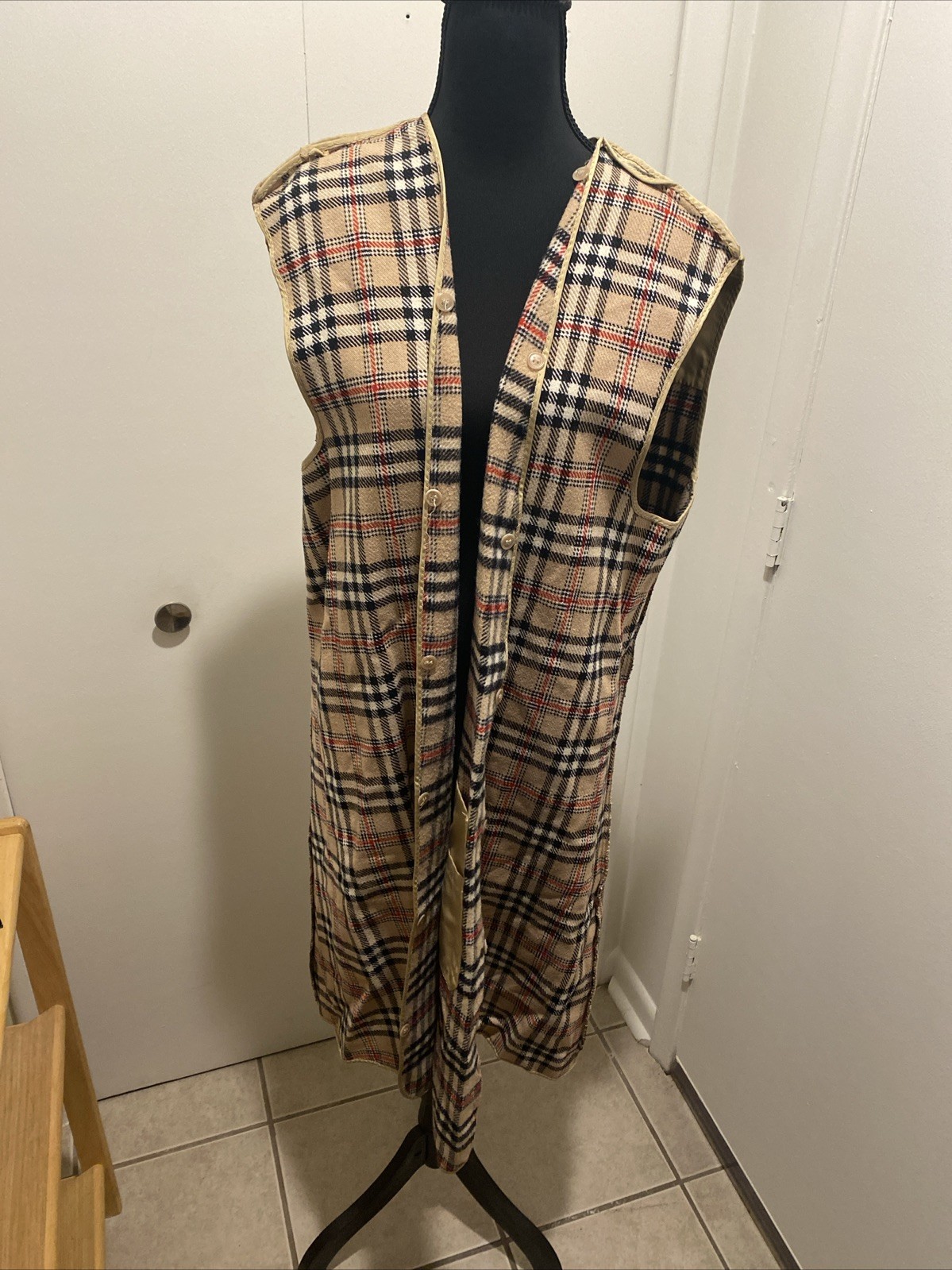 VTG Europe Craft Exclusive Import Long Vest Sack Material Inner Pocket Unique