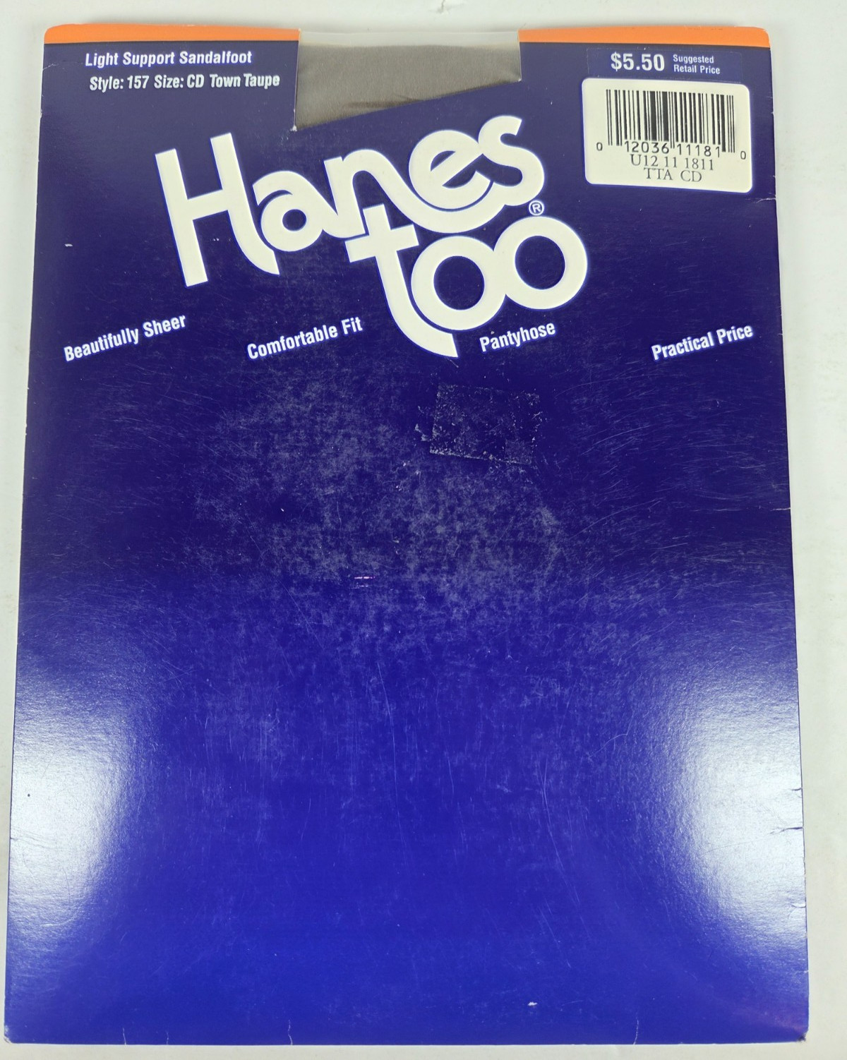 Hanes Too Light Support Sheer Pantyhose Sz CD Town Taupe Sandlefoot Style 157