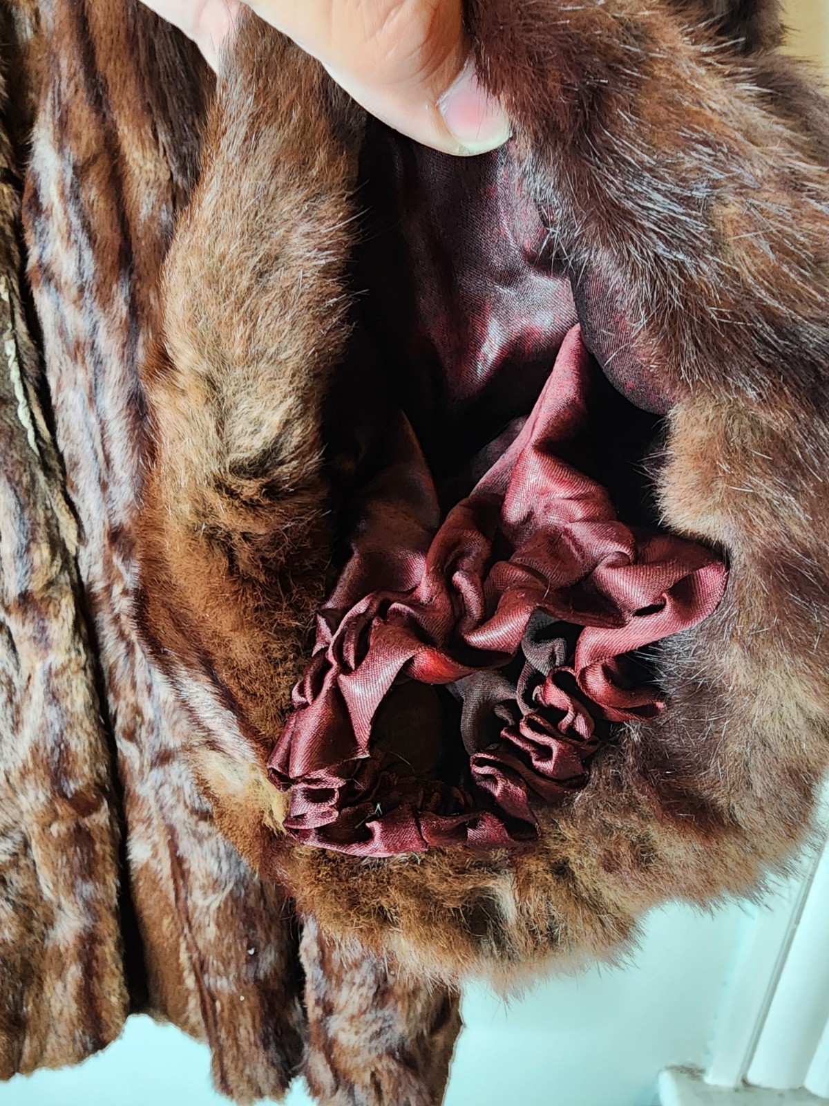 Vintage brown mink fur coat from Miller & Rhoads Richmond VA Size Large