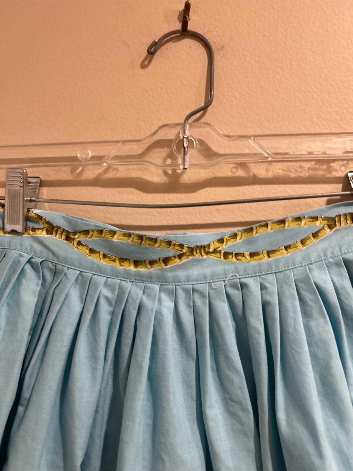 1950’s-1960’s Novelty Light Blue Circle Skirt With Dogs Sz XXS
