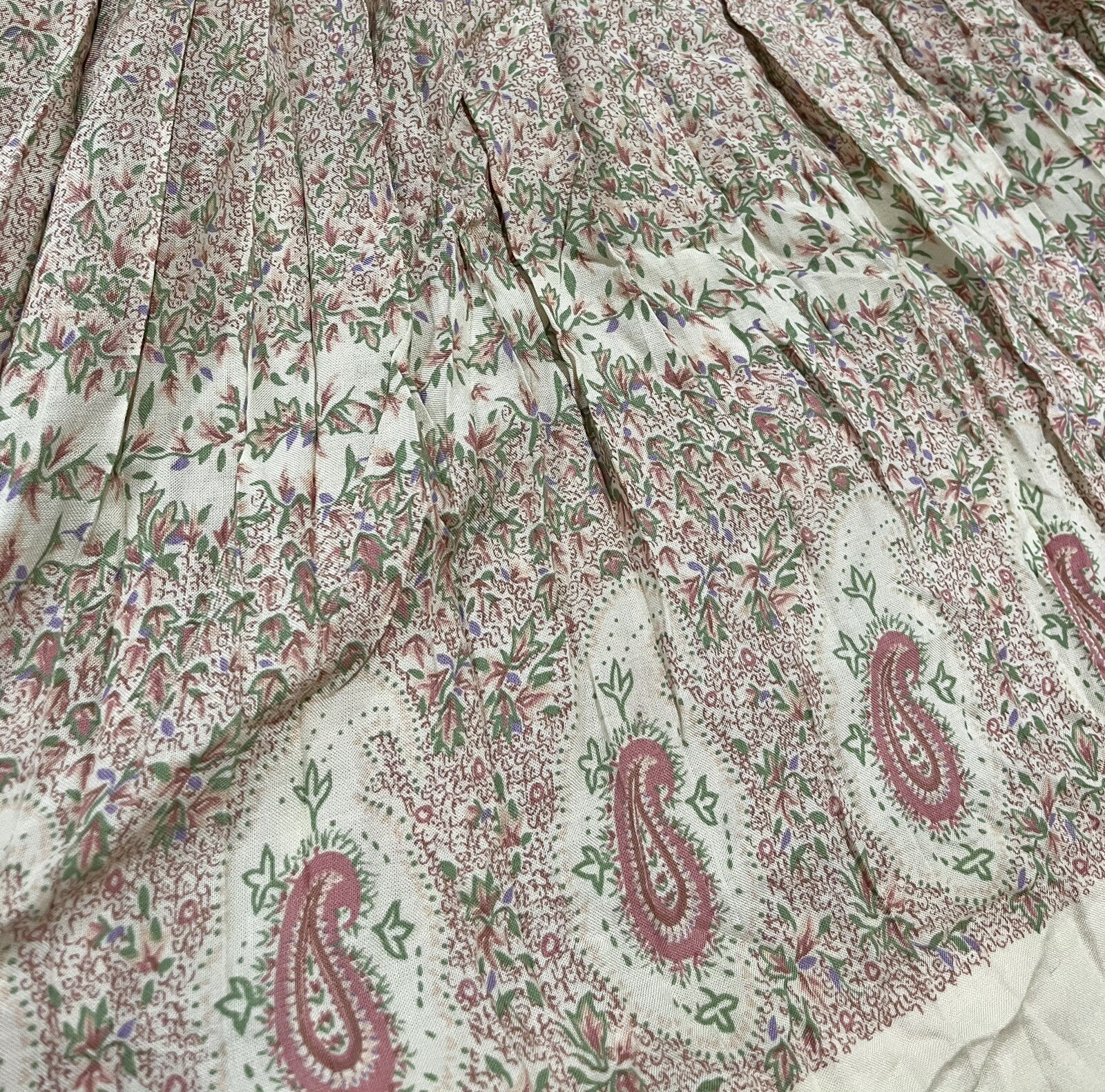 Vintage 80’s Don Sayres for Gamut Skirt Floral Paisley Cottagecore Pleated Midi