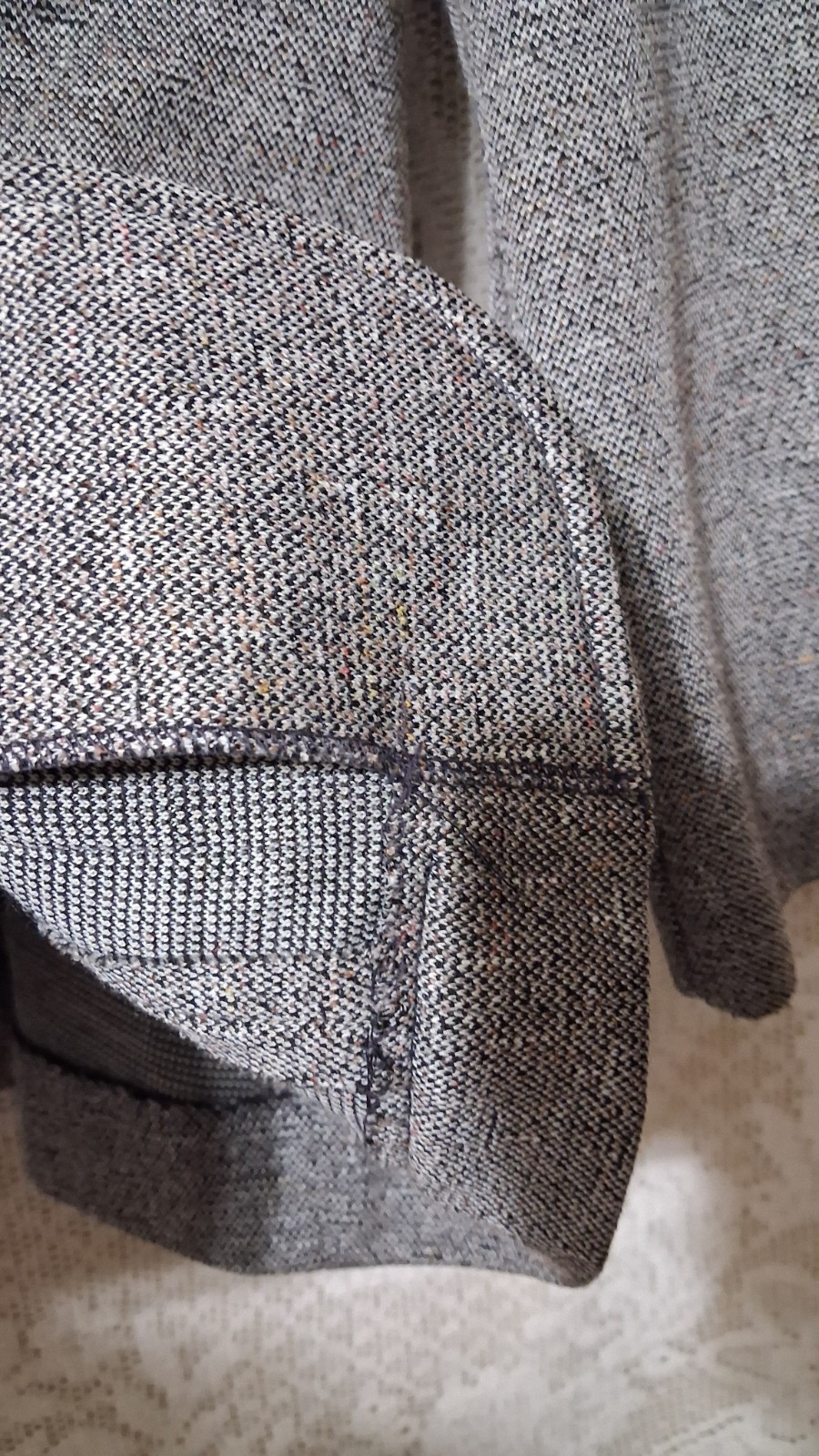 Bodin Knits Vintage Gray Tweed No Wrinkle 1970s Gray Tweed Suit Jacket