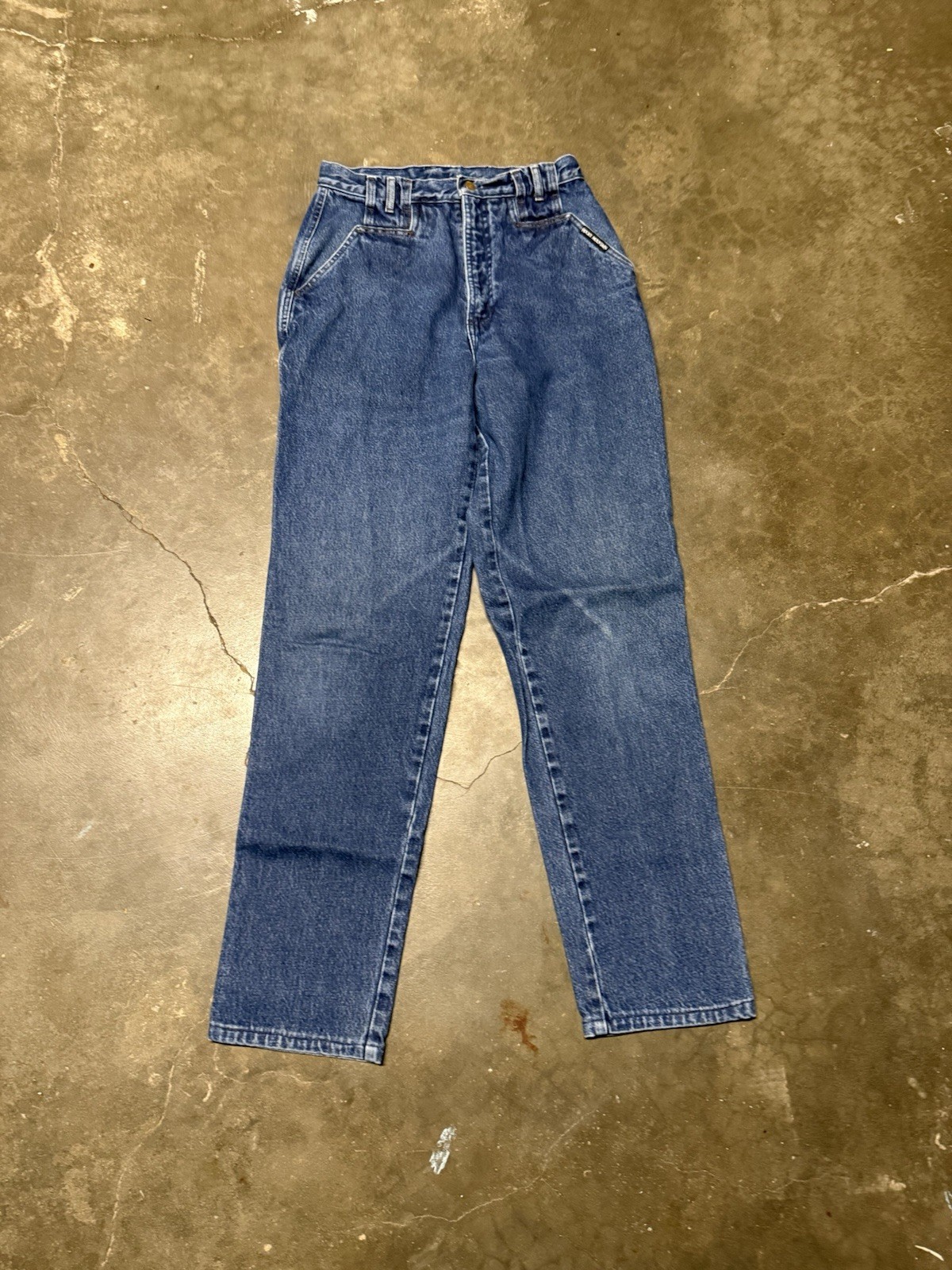 Rocky Mountain Rockies Vintage Blue High Rise Jeans Western Size 11/12 Fit 28×33