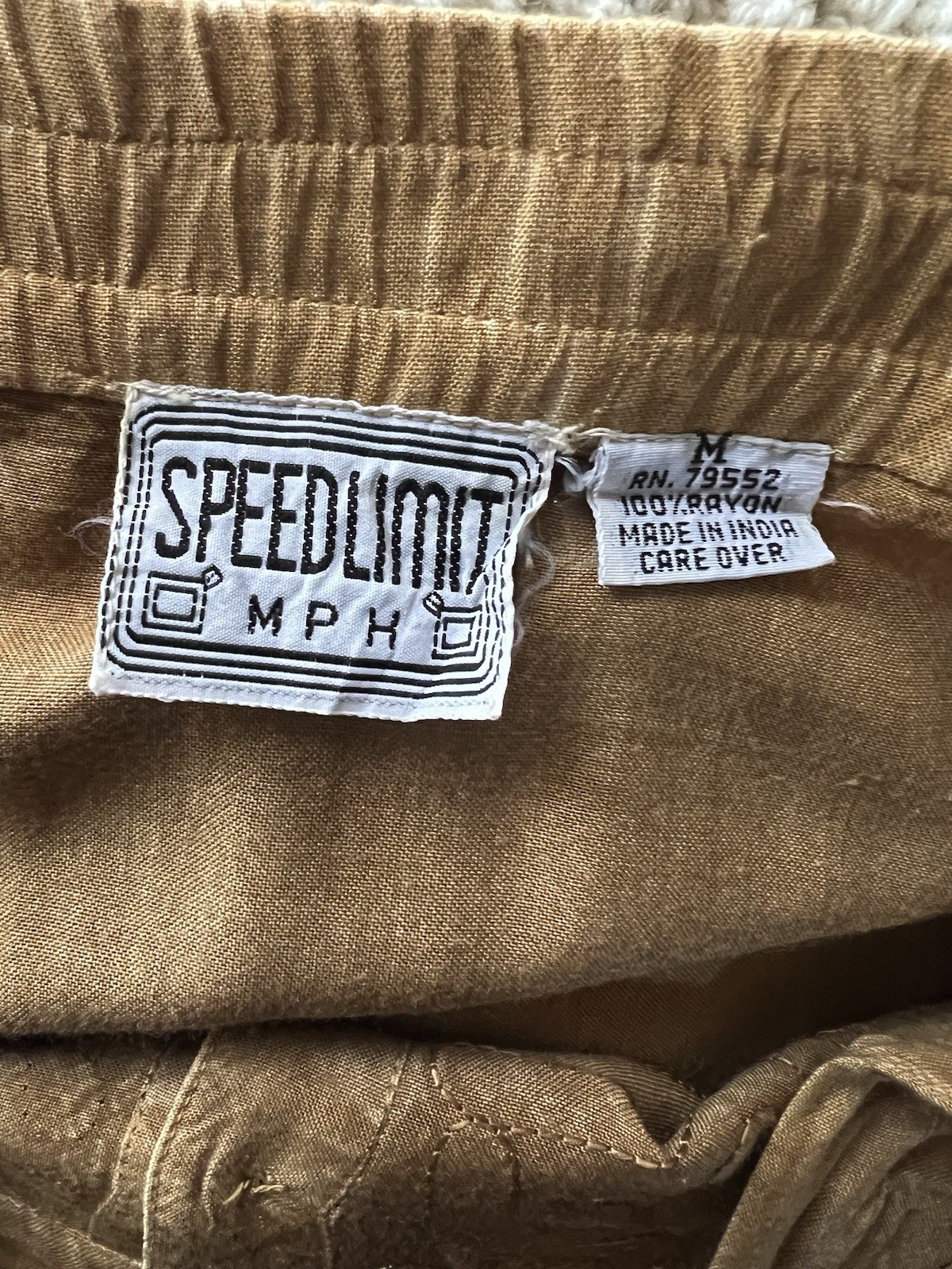 Vintage SPEEDLIMIT MPH Boho 100% Rayon 2 Piece Skirt Set. Size XL And m