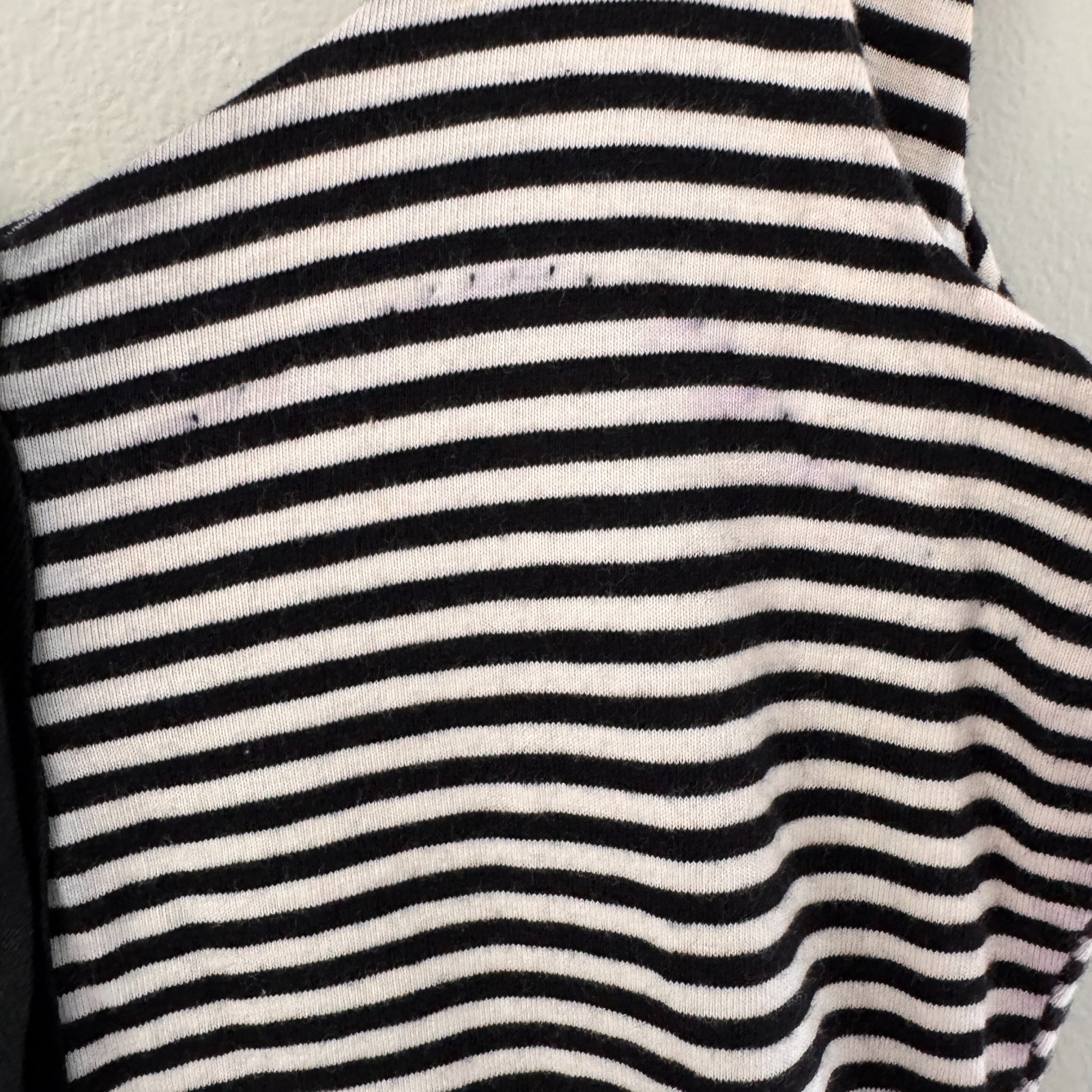 80s vtg BETSEY JOHNSON Black White PUNK LABEL Striped SNAPS Jumpsuit Catsuit S