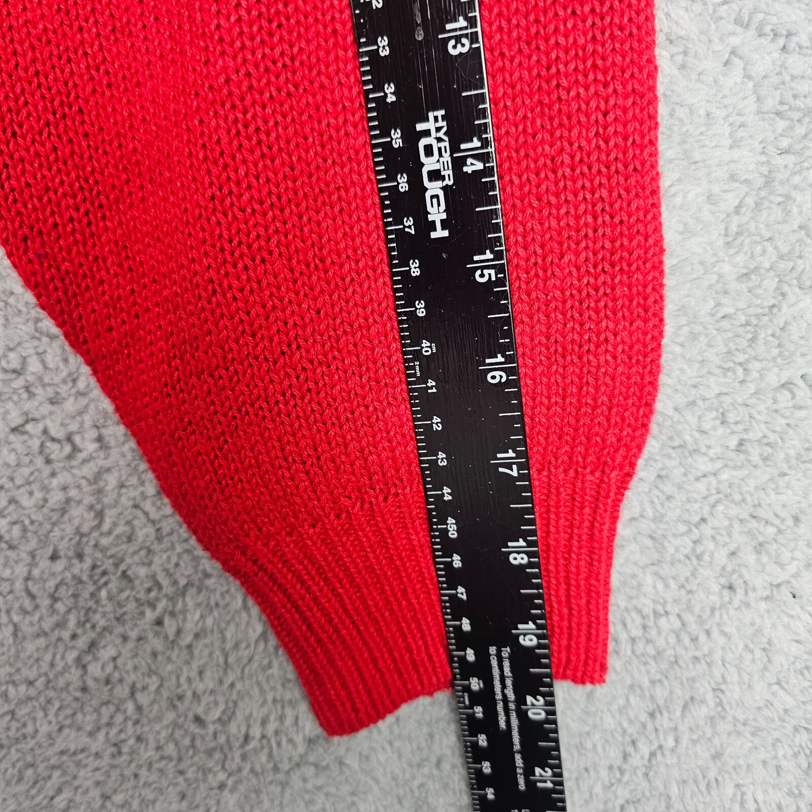 Vintage 80s Womens Sweater Large Red Hip Hop Colorblock Beaded Geometric Cotton
