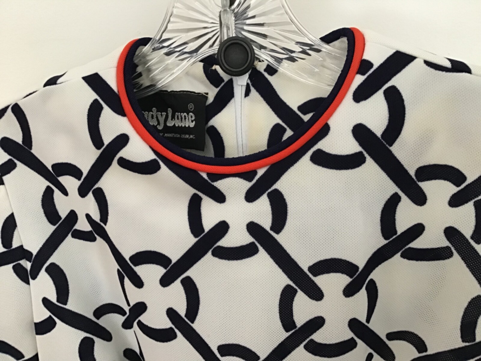 Vintage 70’s SHADY LANE for Jonathan Logan Op Art Rings Mod Midi Dress Size 9/10