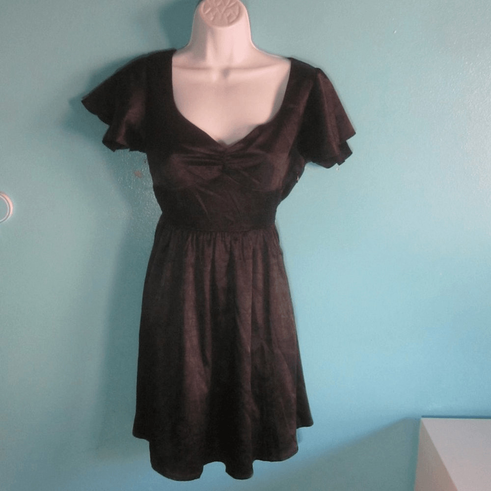 Disturbia Dorian Black Goth Mini Dress Womens Size 4 NWT UK 8 NEW with TAGS