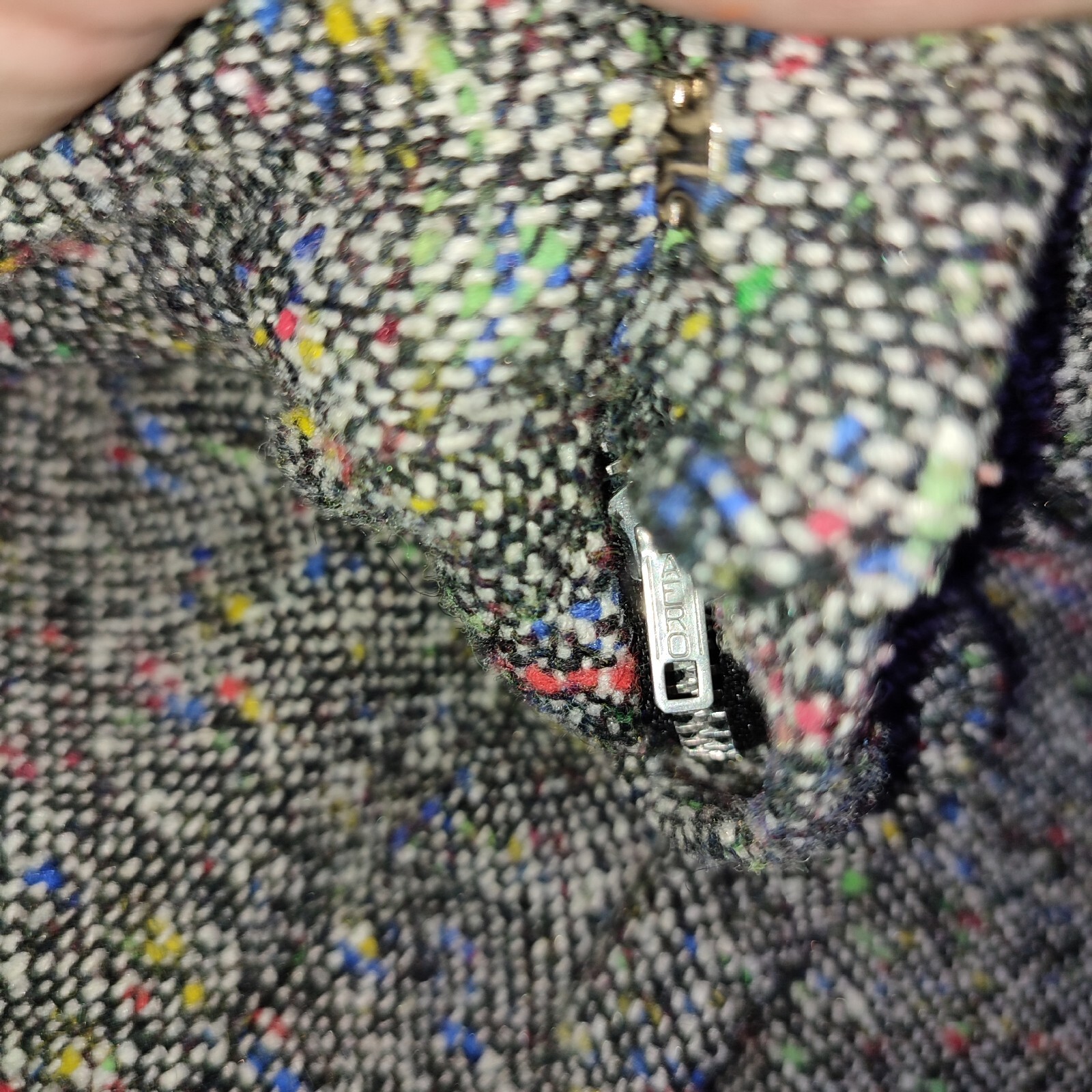 Vintage Happy Legs Peddle Pusher Pants Rainbow Tweed 28” Very Rare