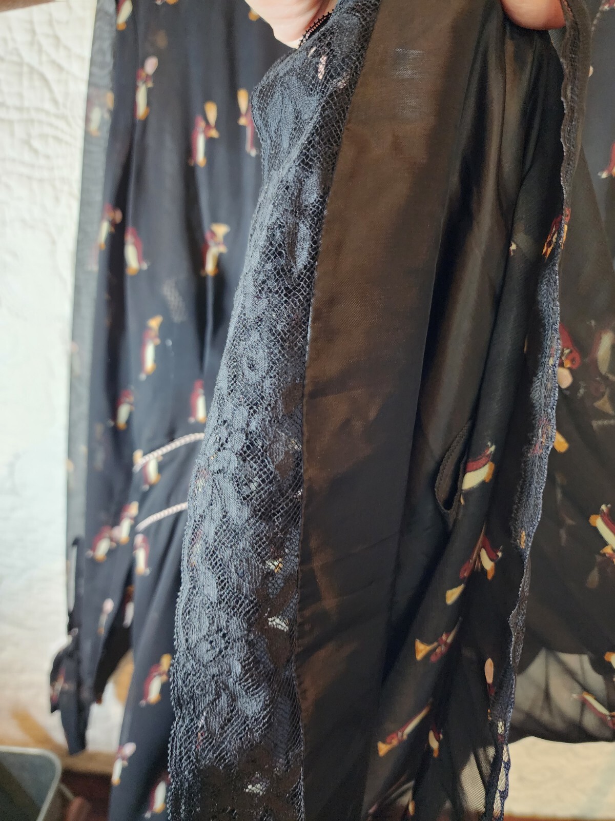 RARE Coach Neck Tie Dress Penguin holding champagne glass Rare print SZ 10.