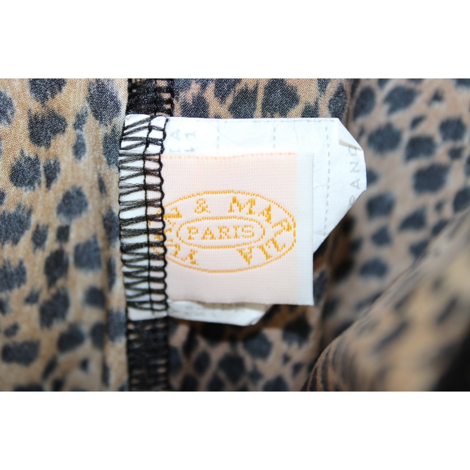 VTG 80s 90s Yvan & Marzia Paris France Leopard Cheetah Bodysuit Aerobics RARE