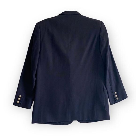 Vintage Et Vous (Paris) Navy Blue Wool Jacket, Size Unisex S, From 90s