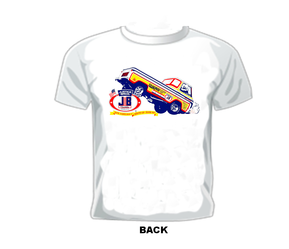 DRAG/RACE/SPEED EQUIPMENT T-Shirt J.B. DICK HARDINGS FORD BACKUP PICK UP