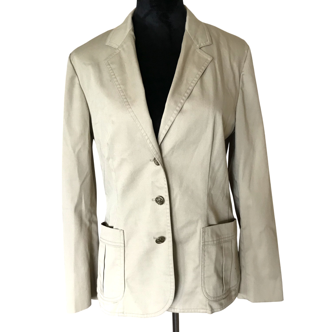 VTG Country Suburbans Blazer Lightweight Cotton Tan Jacket, Union Label Size 12