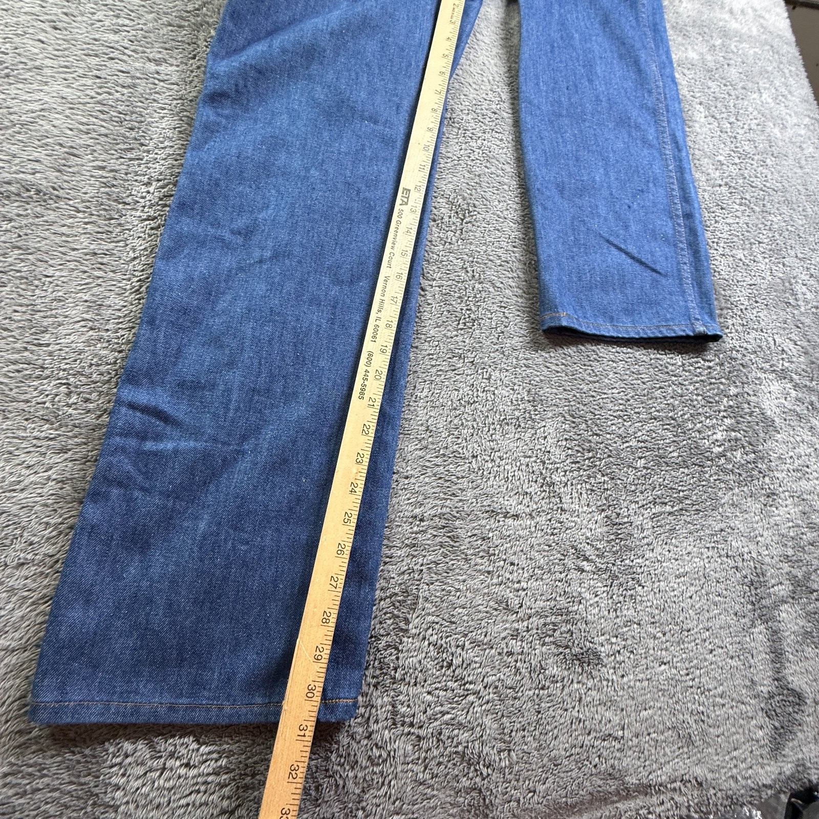 Vintage 70s Sears Womens 12 Bootcut Jeans Indigo Blue Denim Talon Zipper