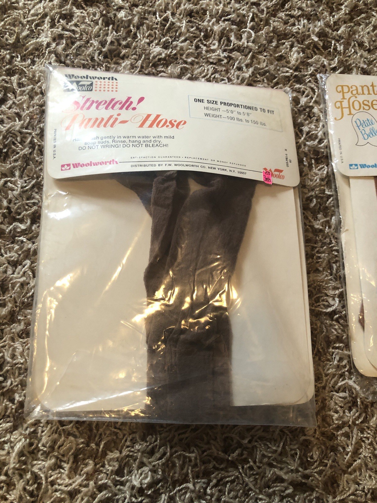 Vintage Woolworth 1970’s Petite Belle Stretch! Panty Hose lot OS Rosetone/Tan