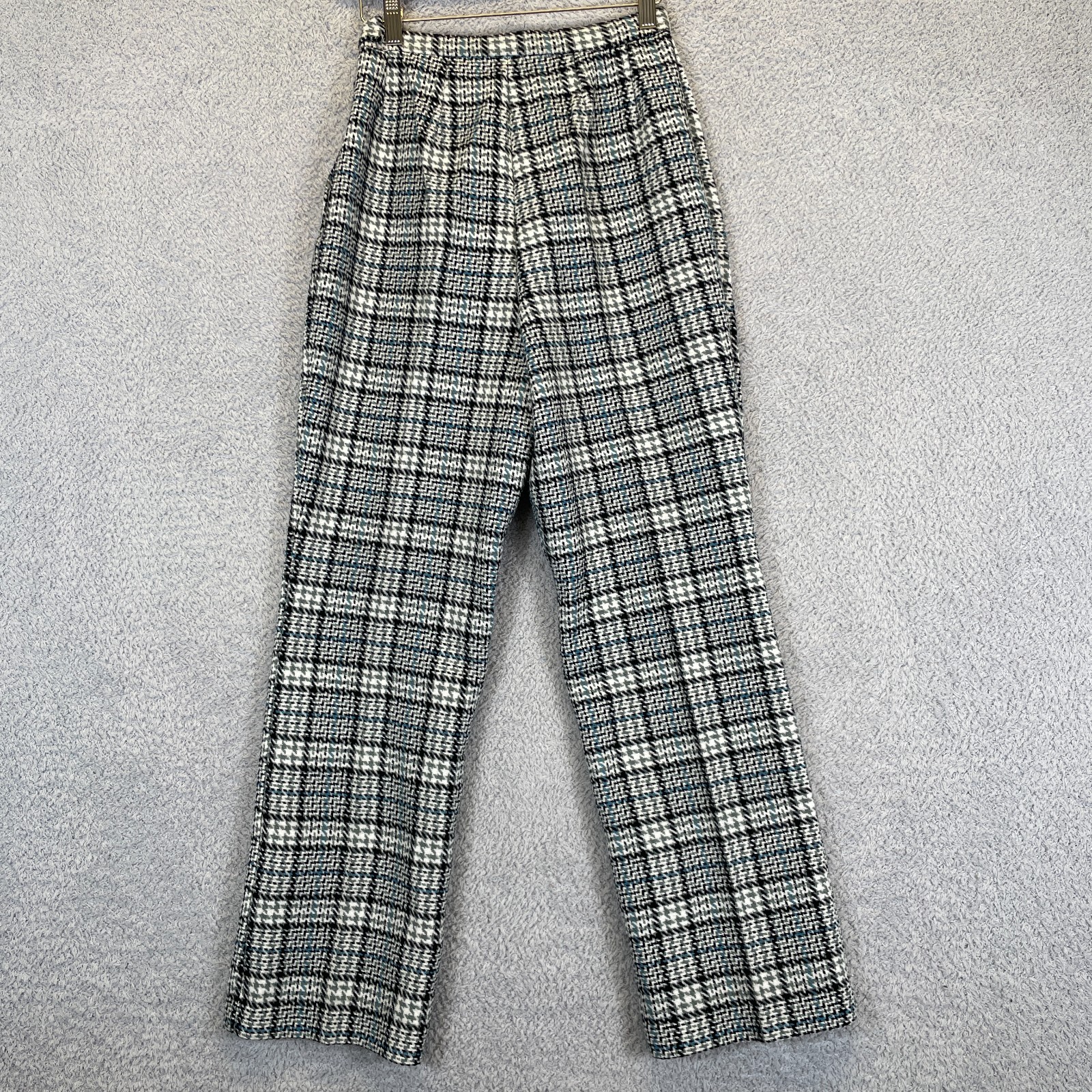 Vintage 70s Preppy Retro Prince of Wales Check Glen Plaid Pants 26″x31″ Japan