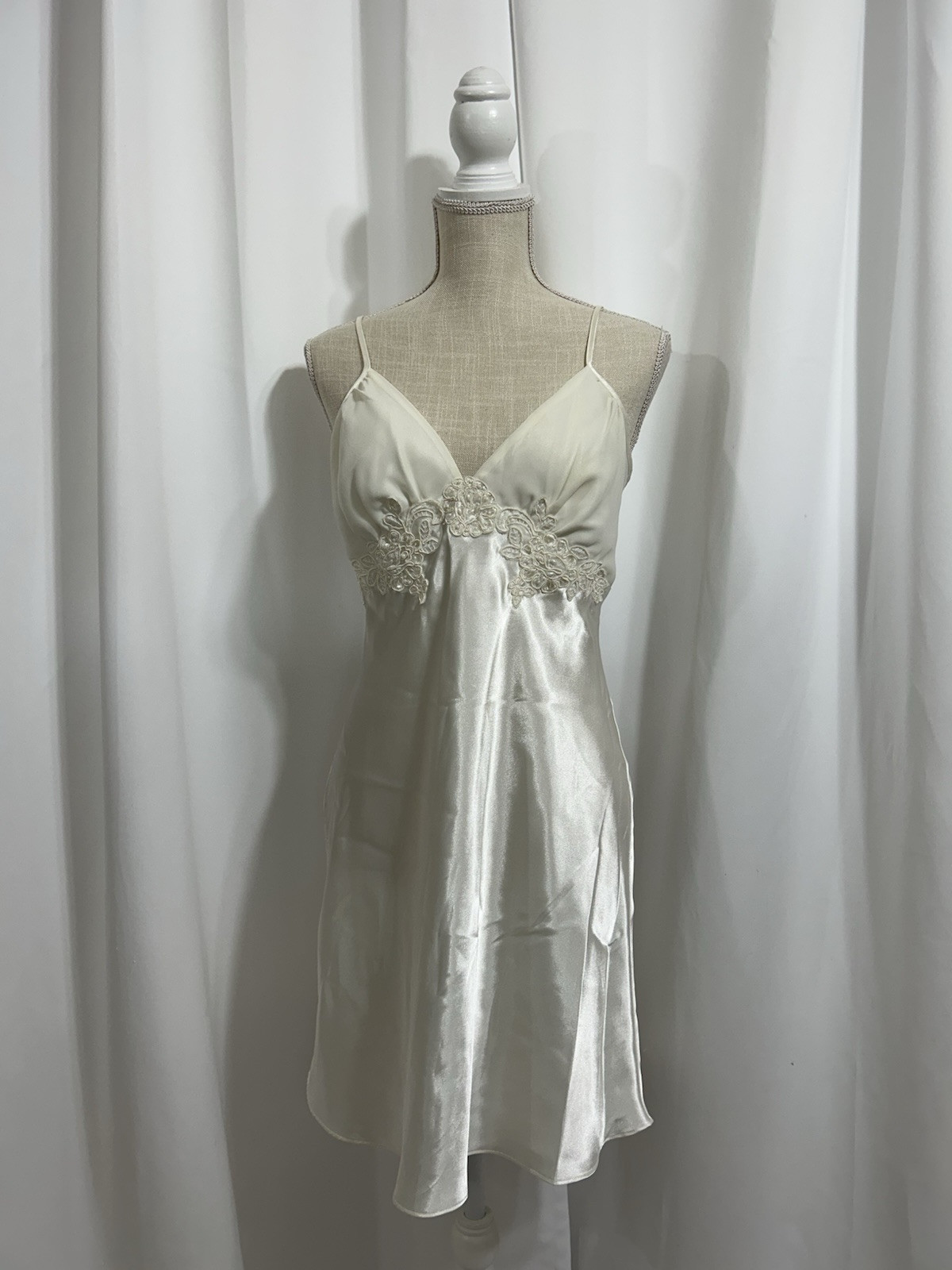 Vintage White Expressions By California Dynasty Slip Dress