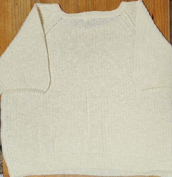 Vintage 80’s Women’s Sweater Picket And Post Size Petite Medium 14/16 Creme
