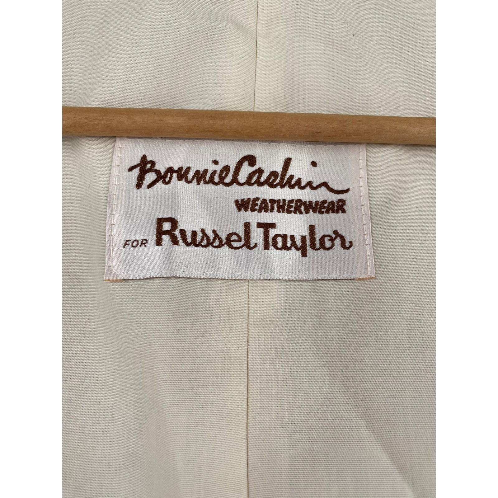 Bonnie Cashin Russel Taylor Women 14 Tan Vintage Mod Turnlock Canvas Trench Coat