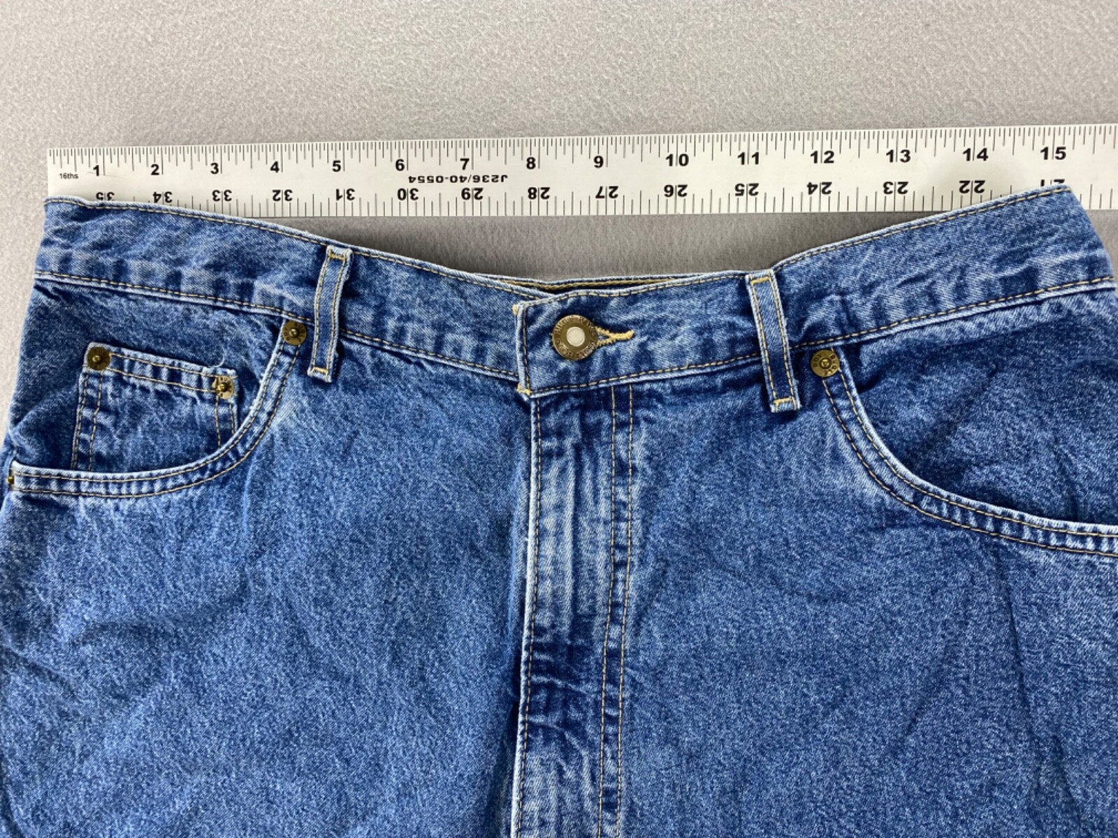 Vintage 90’s Bugle Boy Collection For Her Blue Jean Shorts Womens 14 100% Cotton