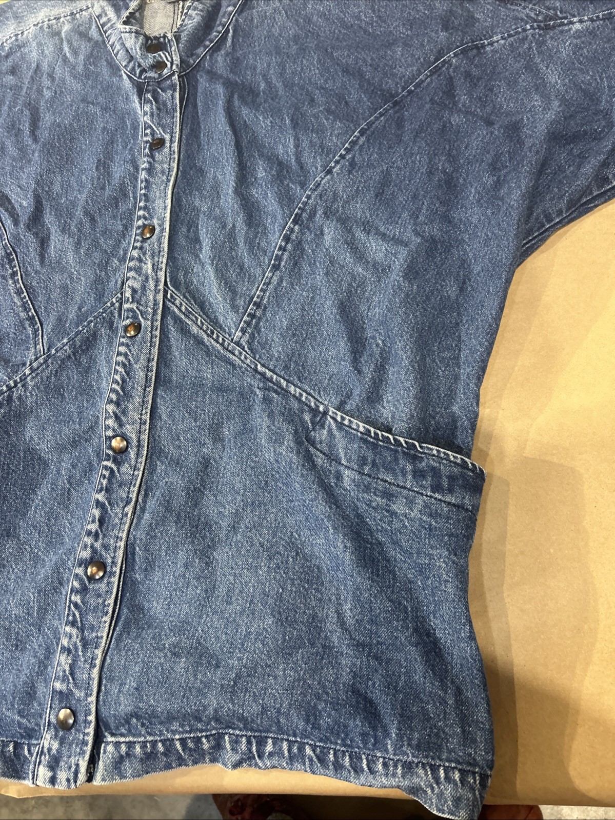 Vintage 1980’s Retro Learsi Denim Oversized Blue Jean Jacket Women’s Size 18 1/2