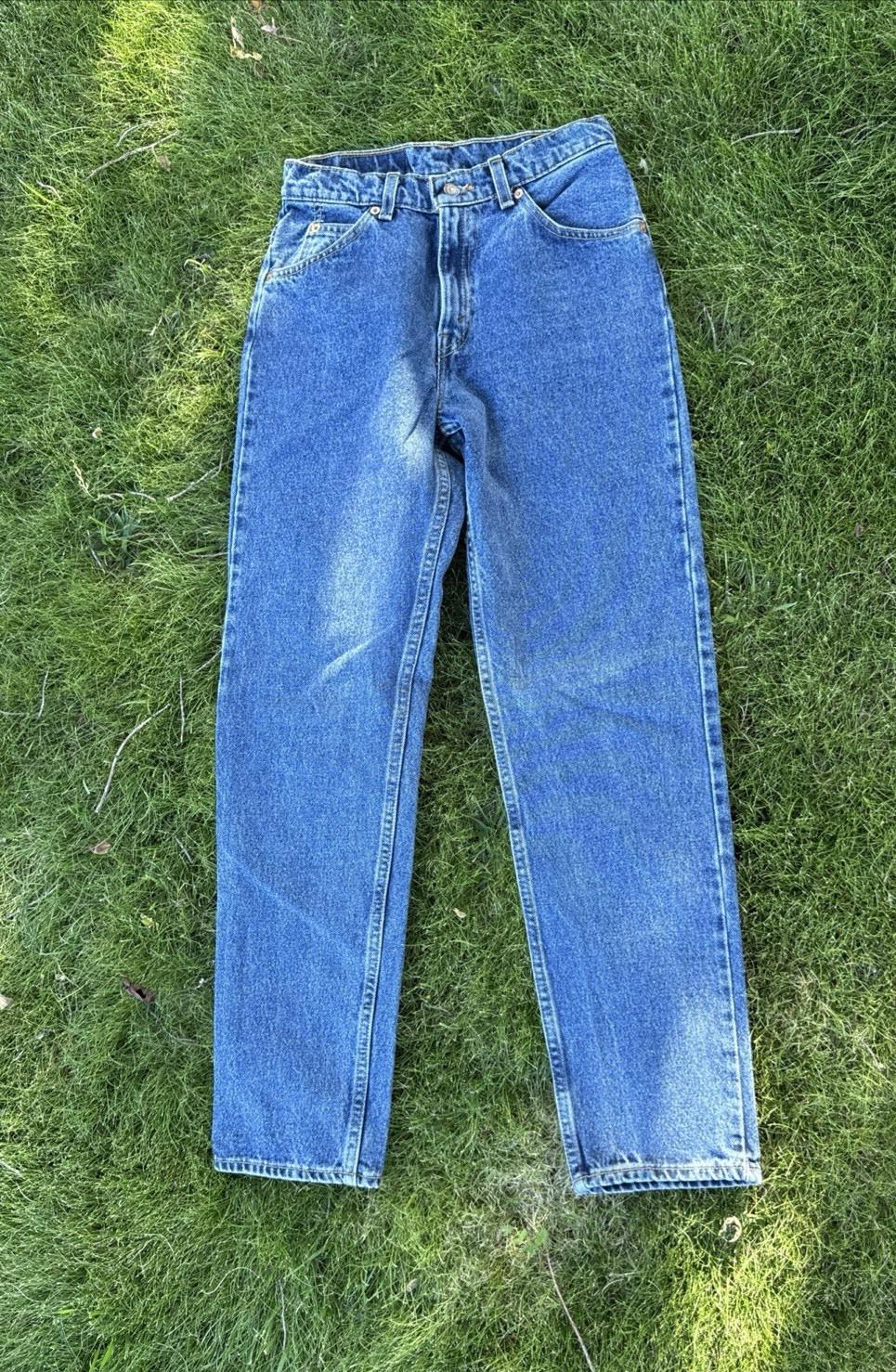 Vintage 1997 Levi’s 960 Orange Tab Loose Fit Straight Leg Jeans Size 5 JR M Blue